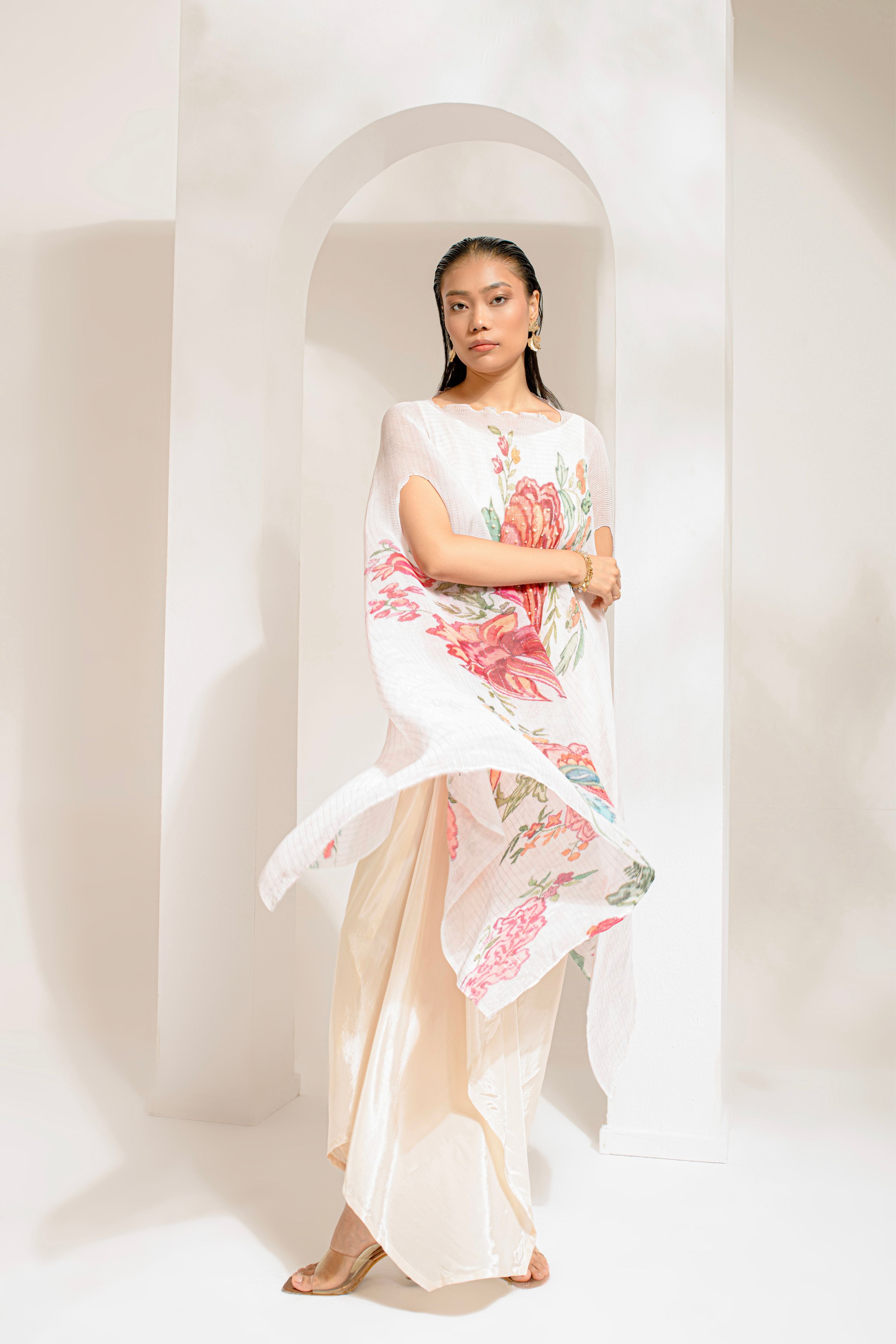White Hp Kaftan & Dhoti