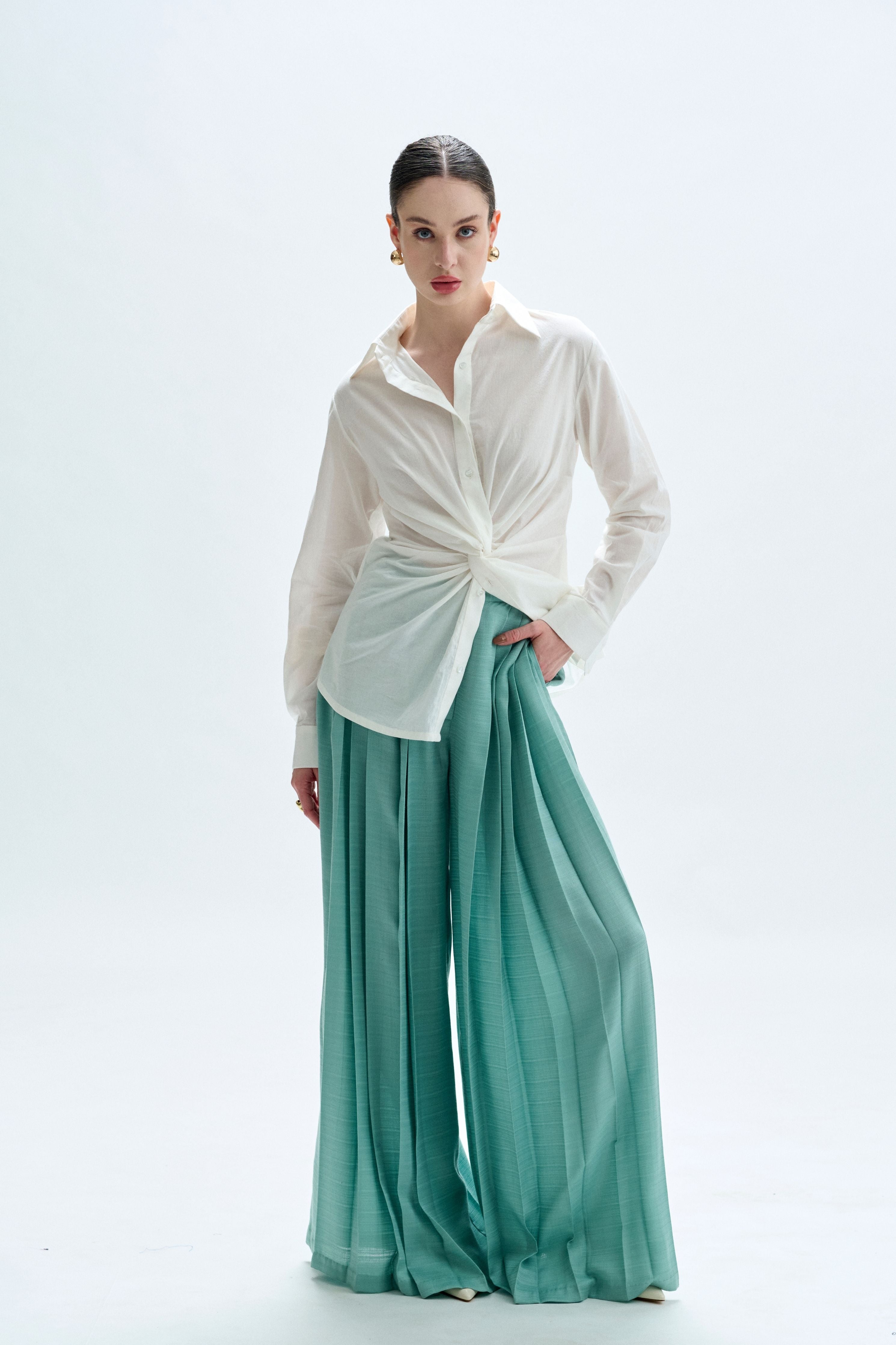 White Organic Cotton Twist Shirt