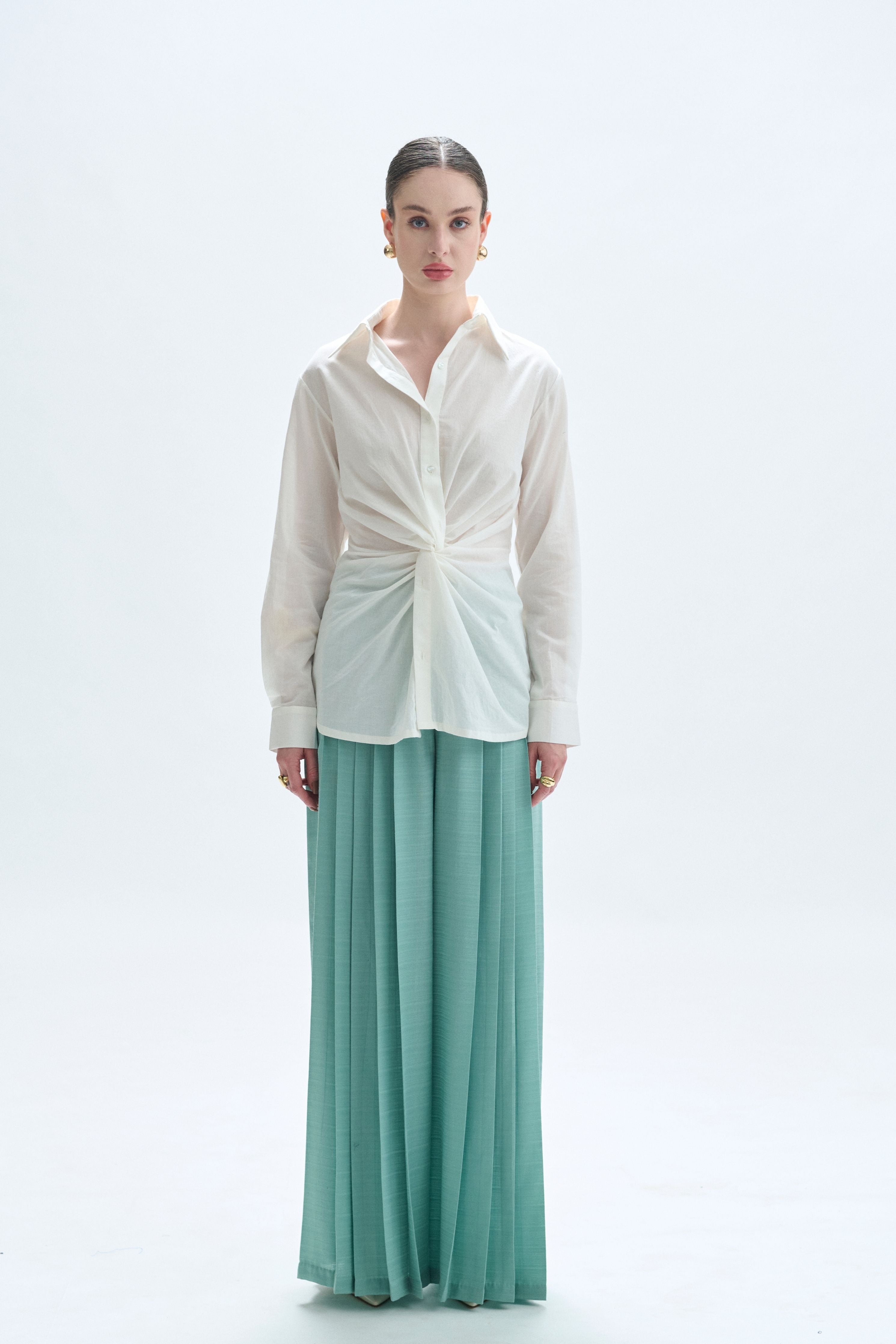 White Organic Cotton Twist Shirt