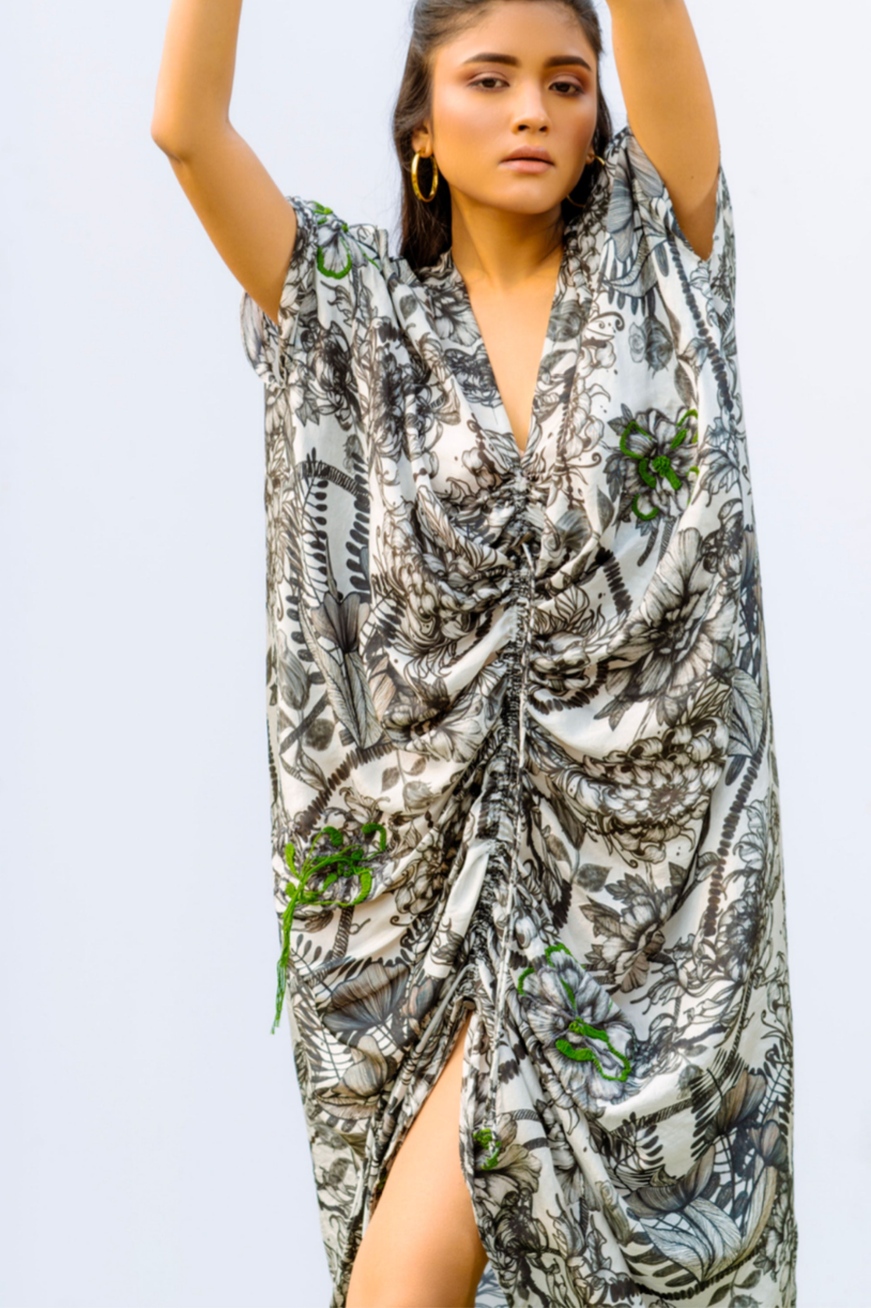 Botanical Symphony Cowl Kaftan