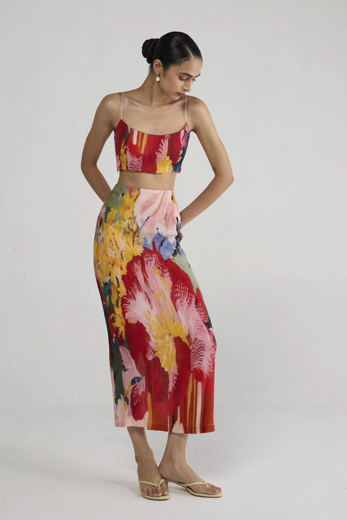 Obu Pintucks Blouse & Pintucks Skirt