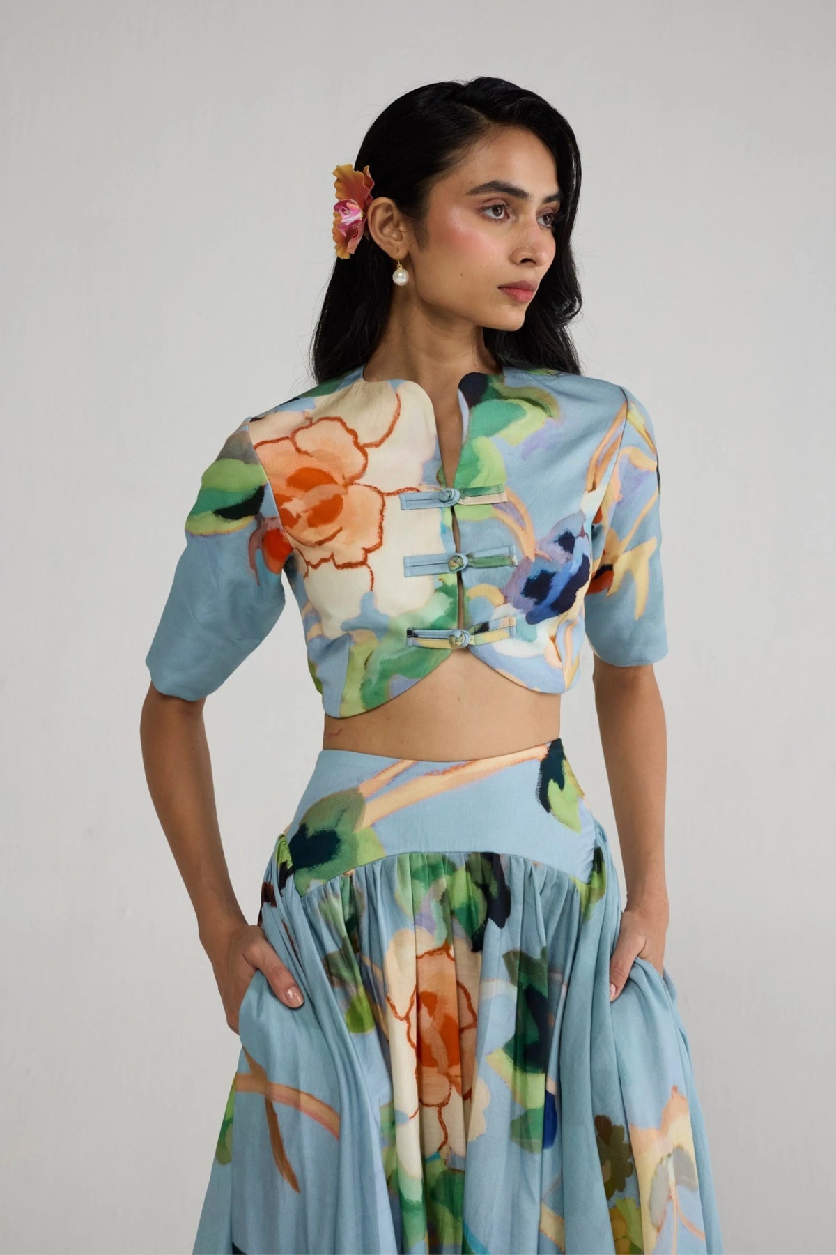 Asagao Blouse & Skirt Set