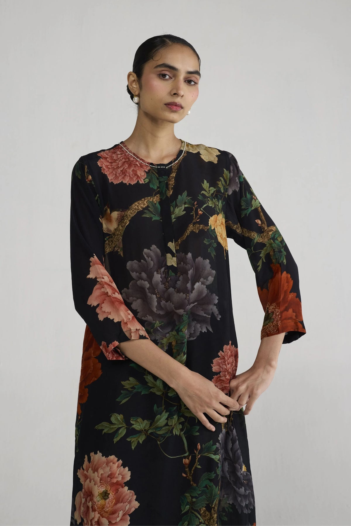 Himari Long Crepe Kurta Set