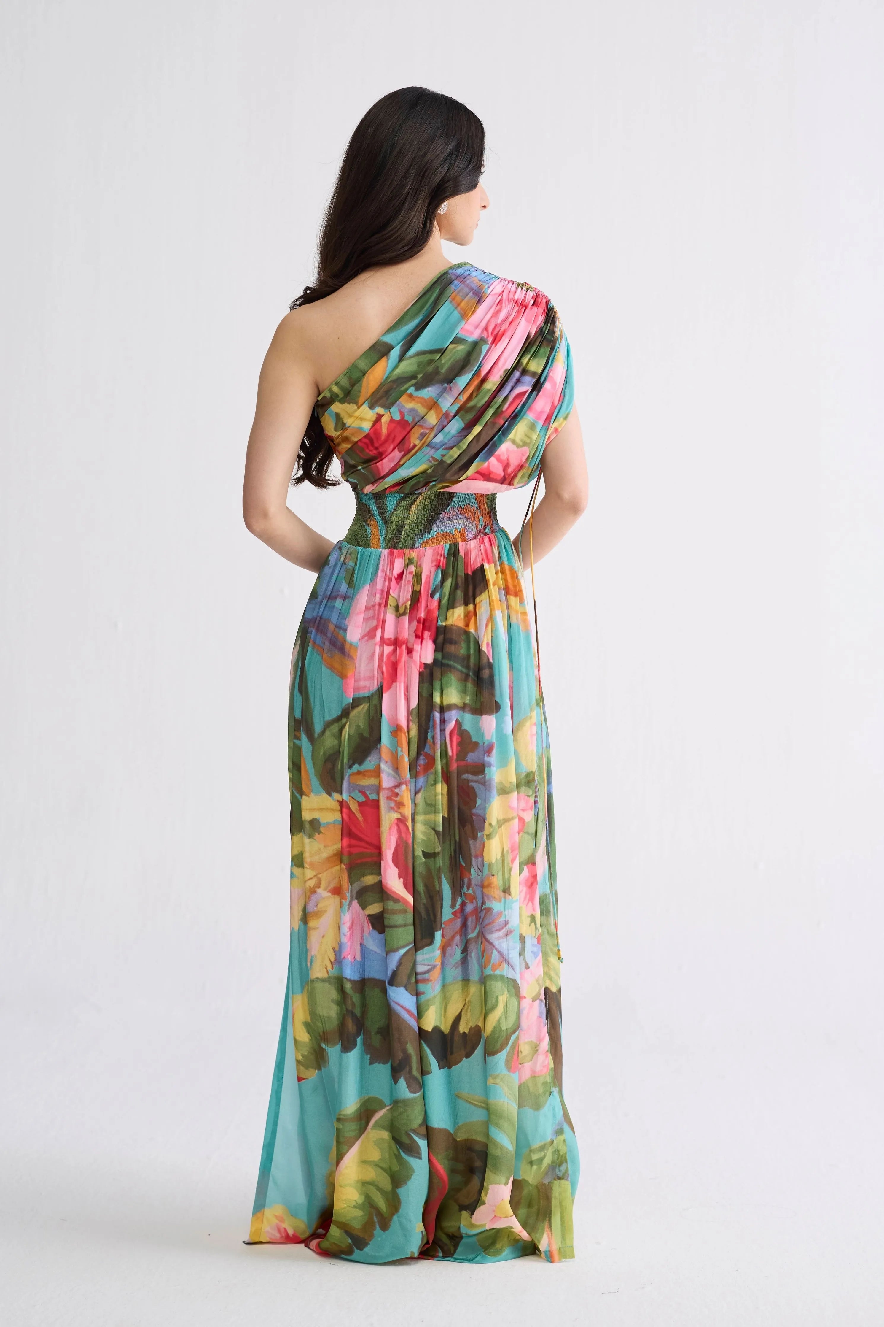 Campari One Shoulder Dress
