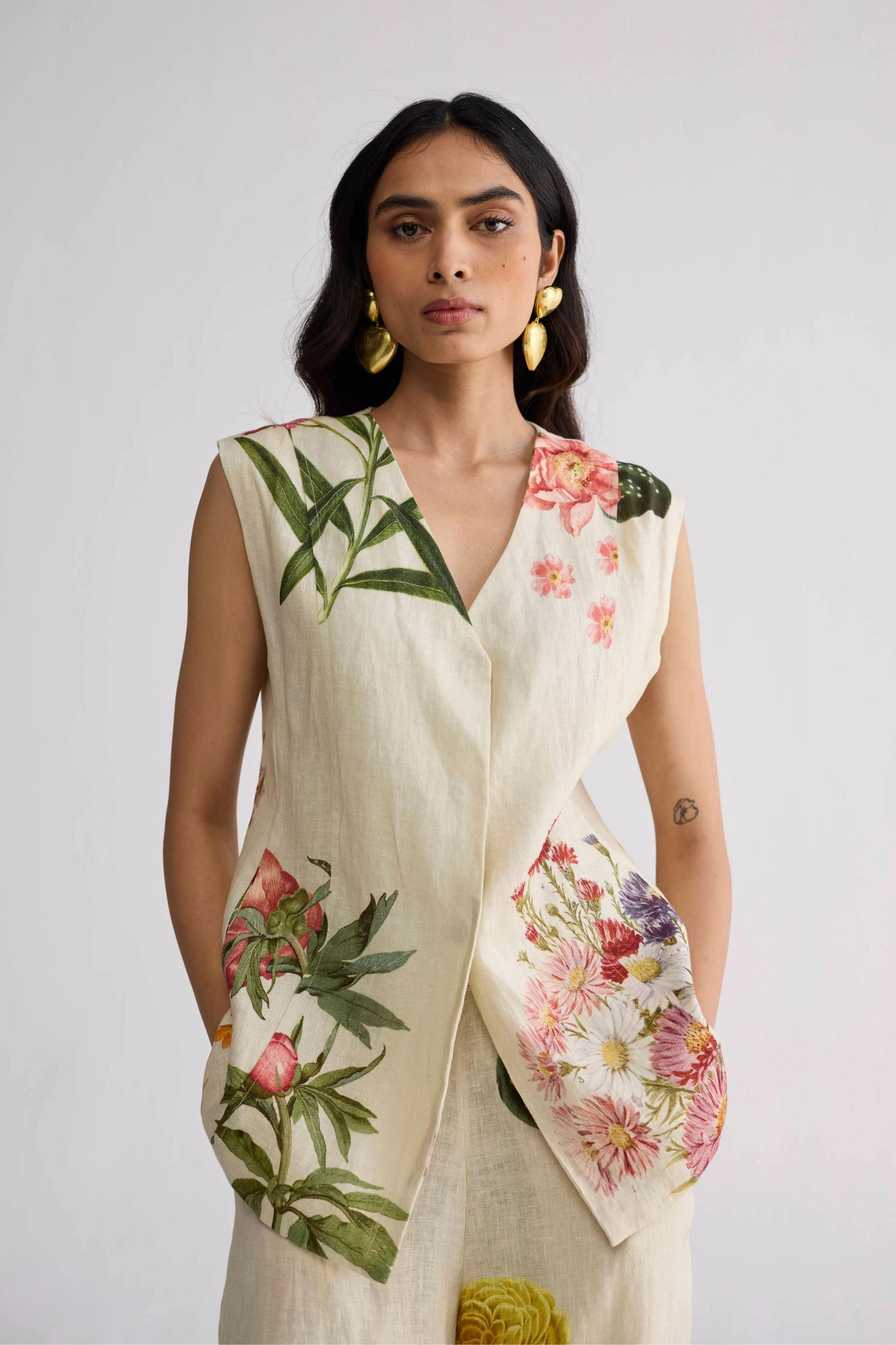 Primavera Panelled Waistcoat & Pants Set