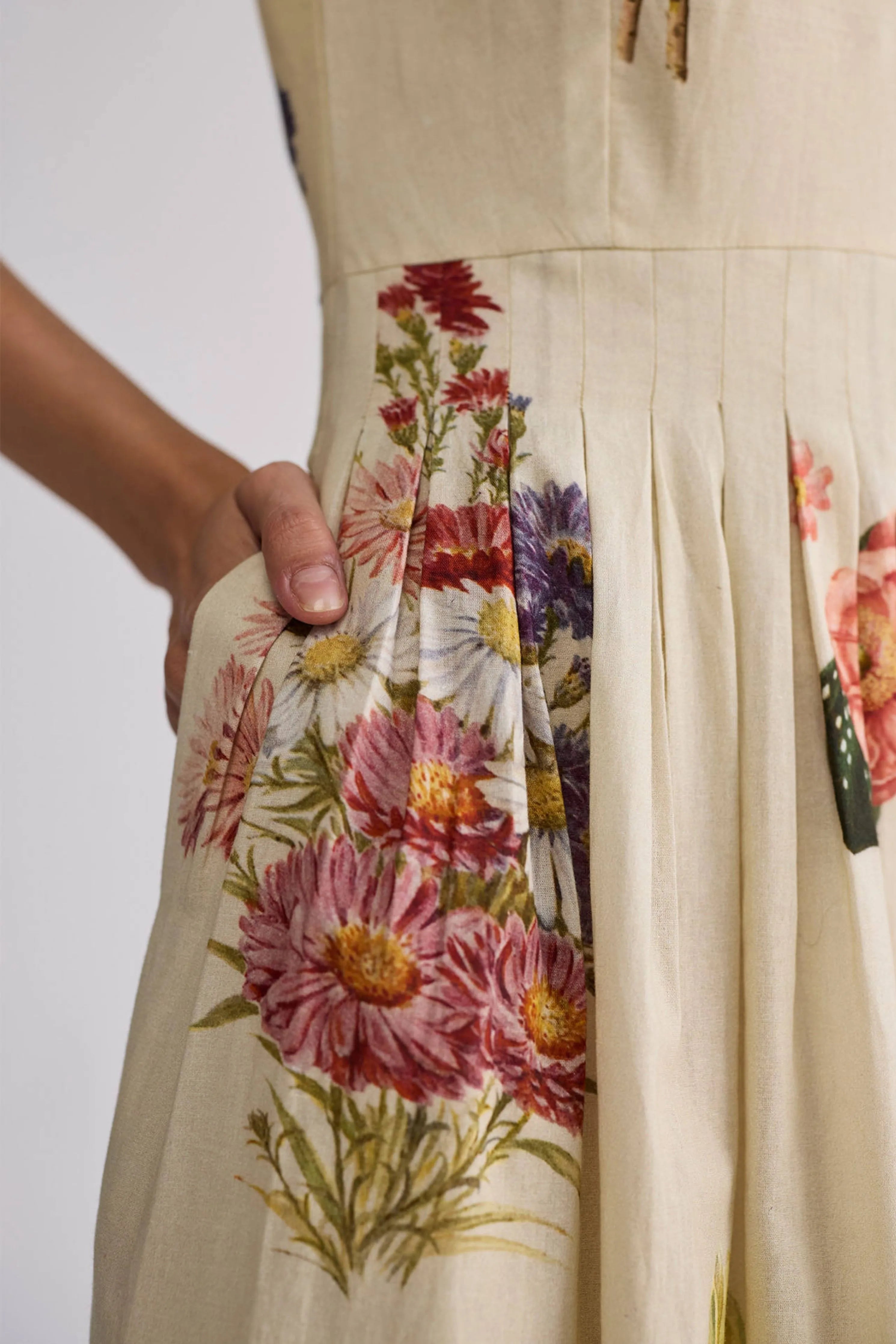 Primavera Half Pleated Dress