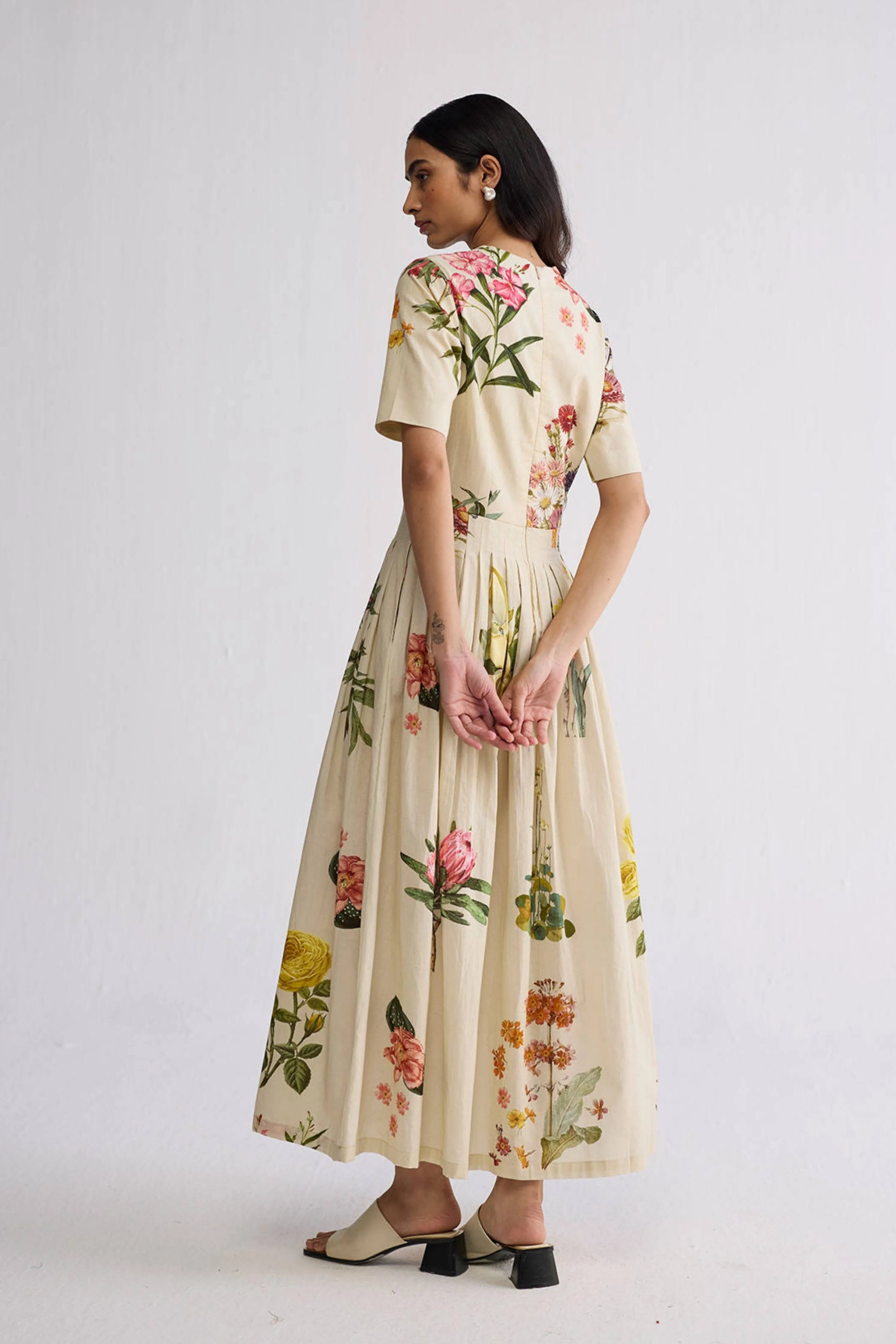 Primavera Half Pleated Dress