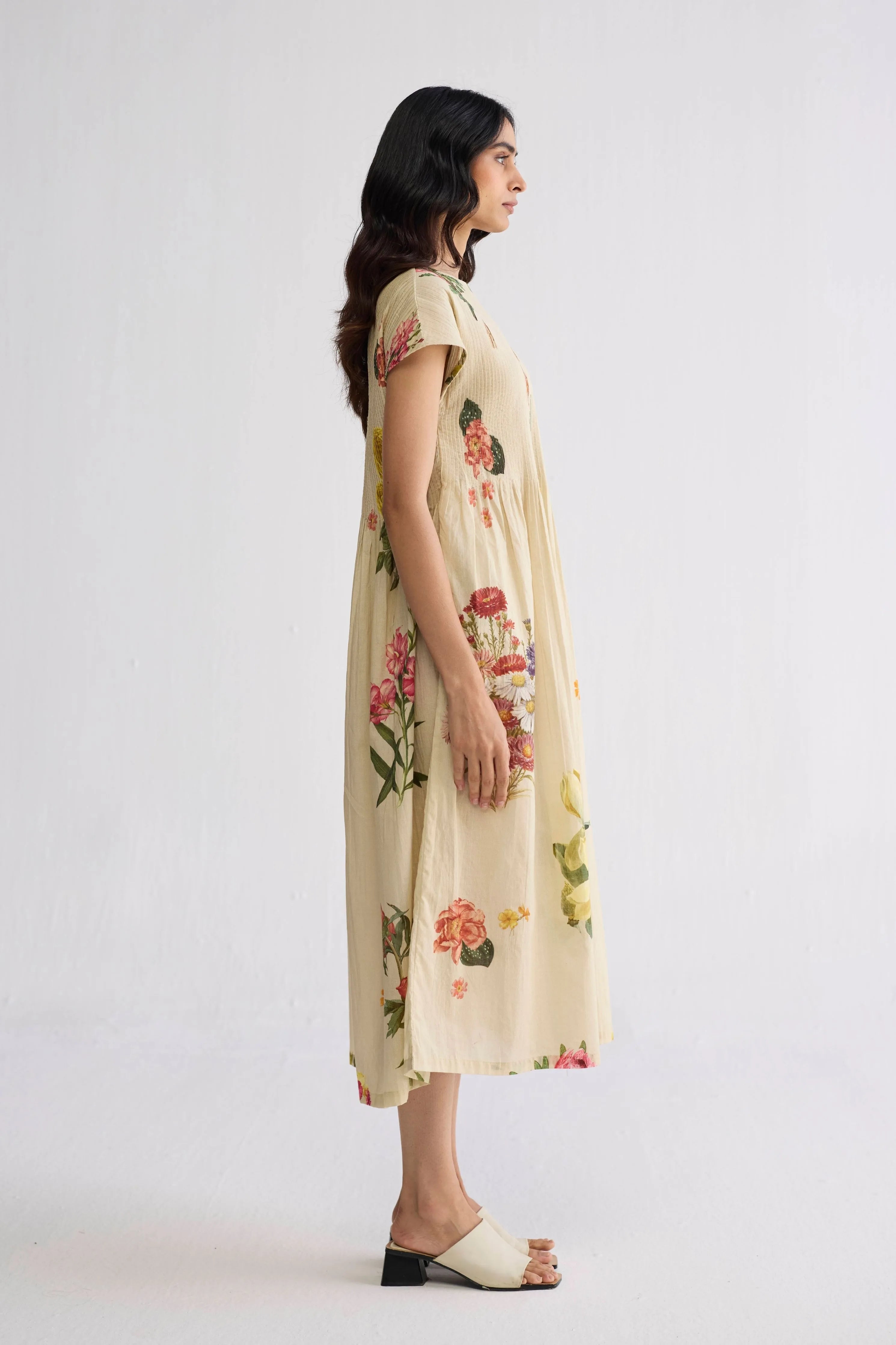 Primavera Cotton Pintucks Dress