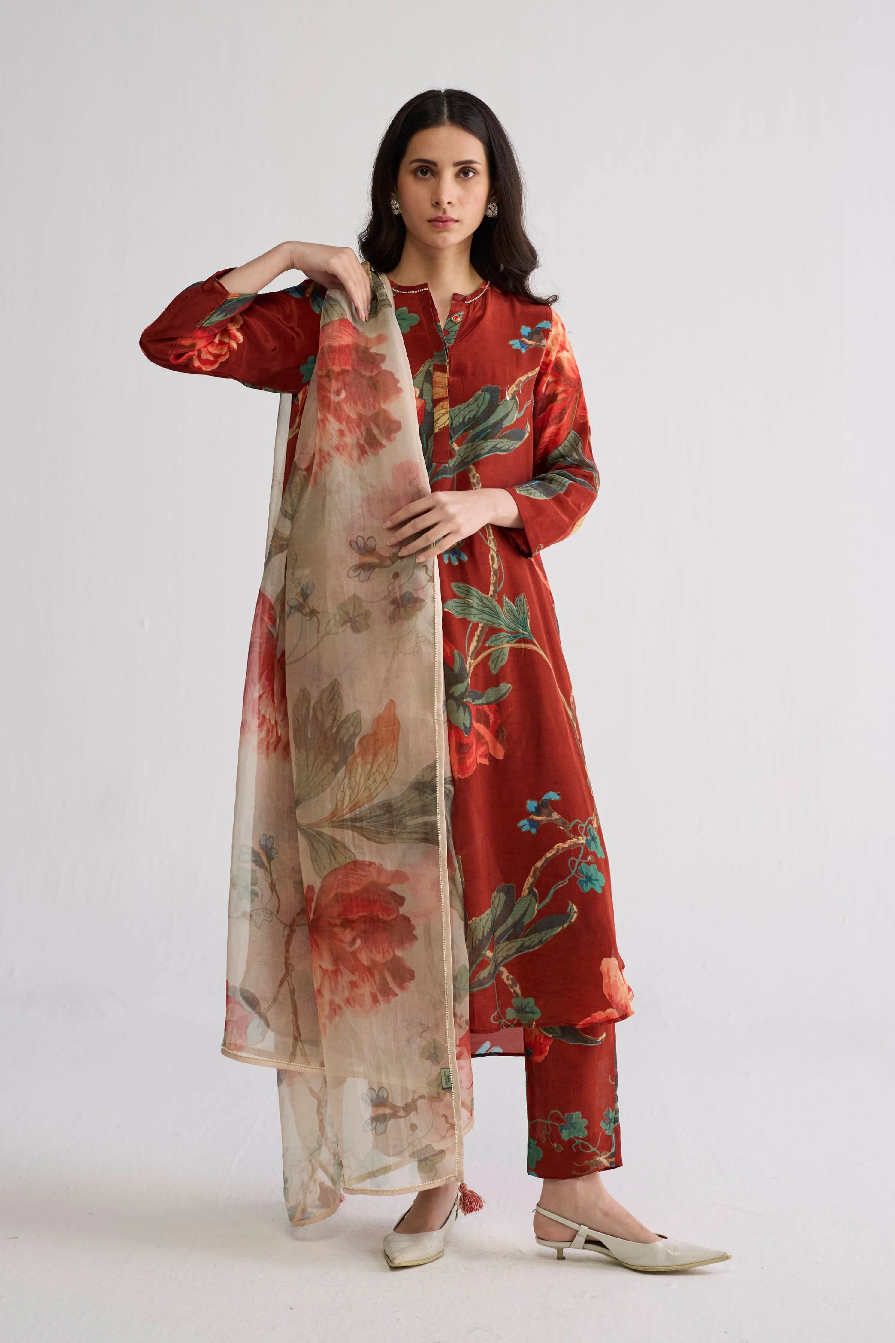 Vine Long Kurta Set