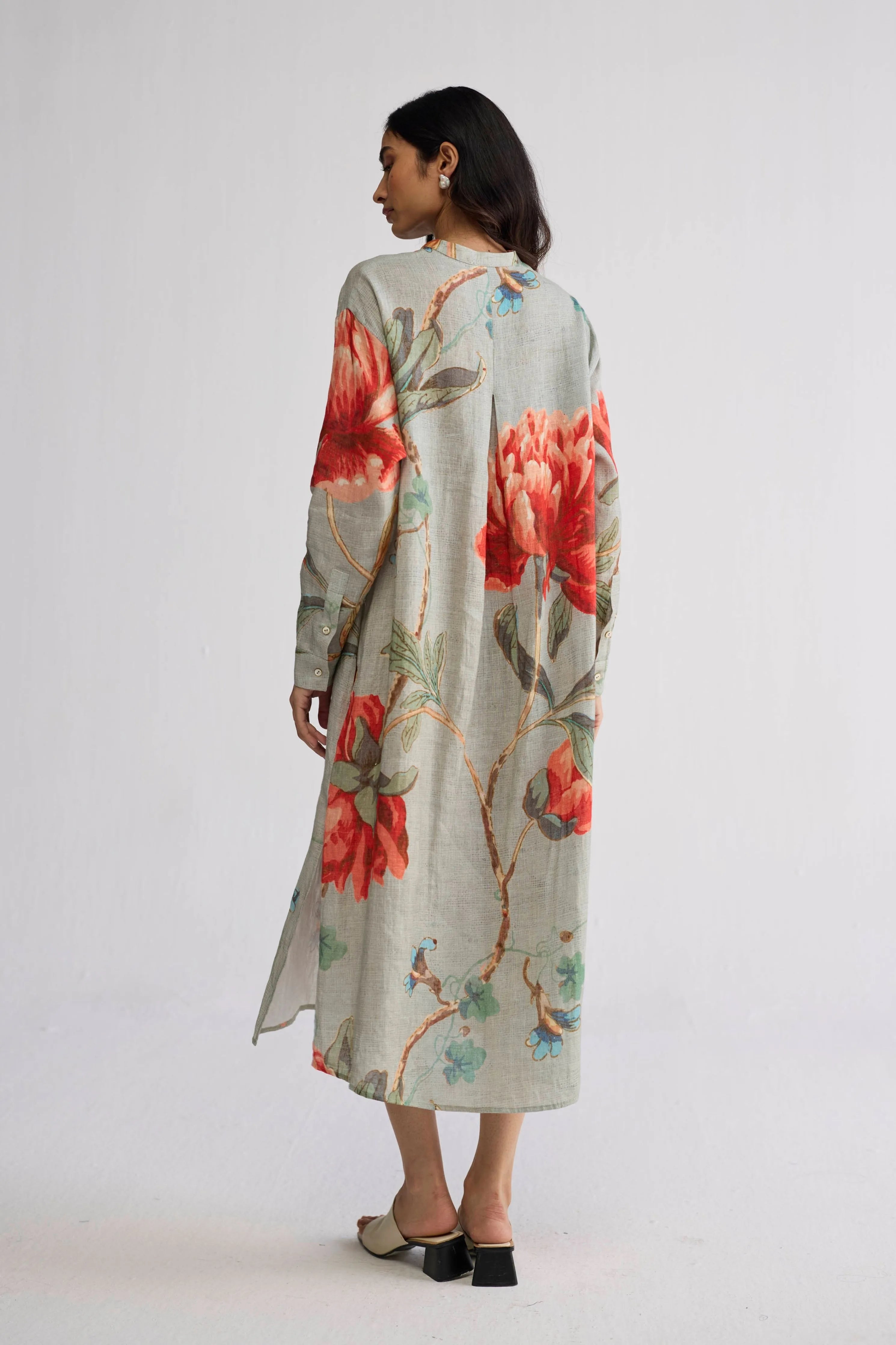 Cabbage Linen Shirt Dress