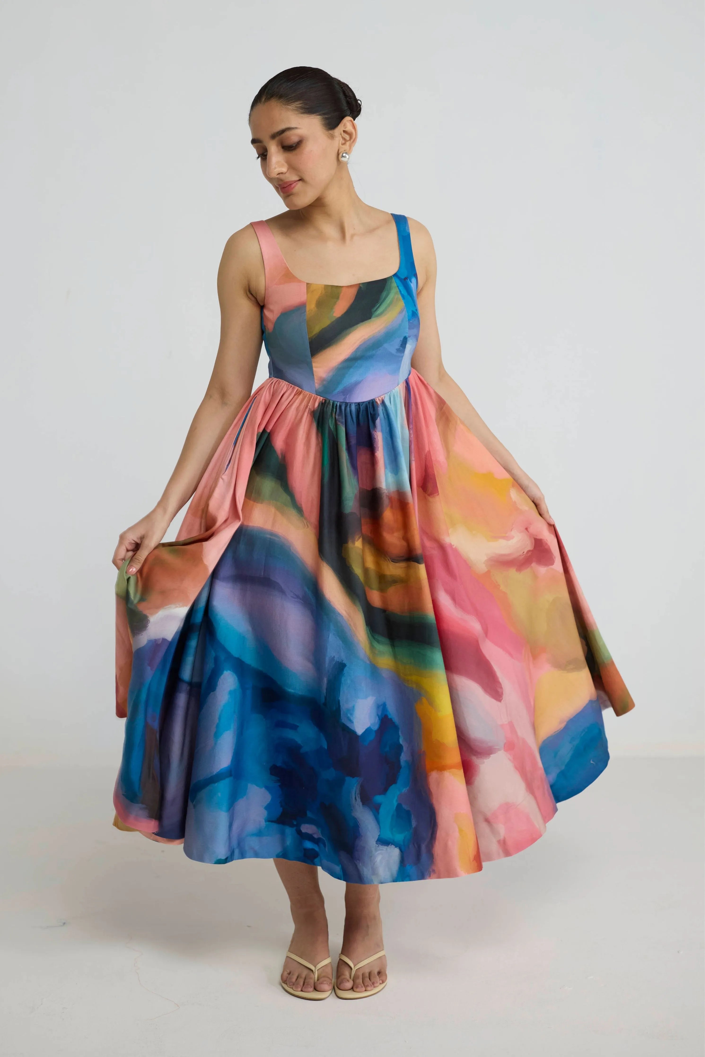 Rainbow Garden Cherry Dress