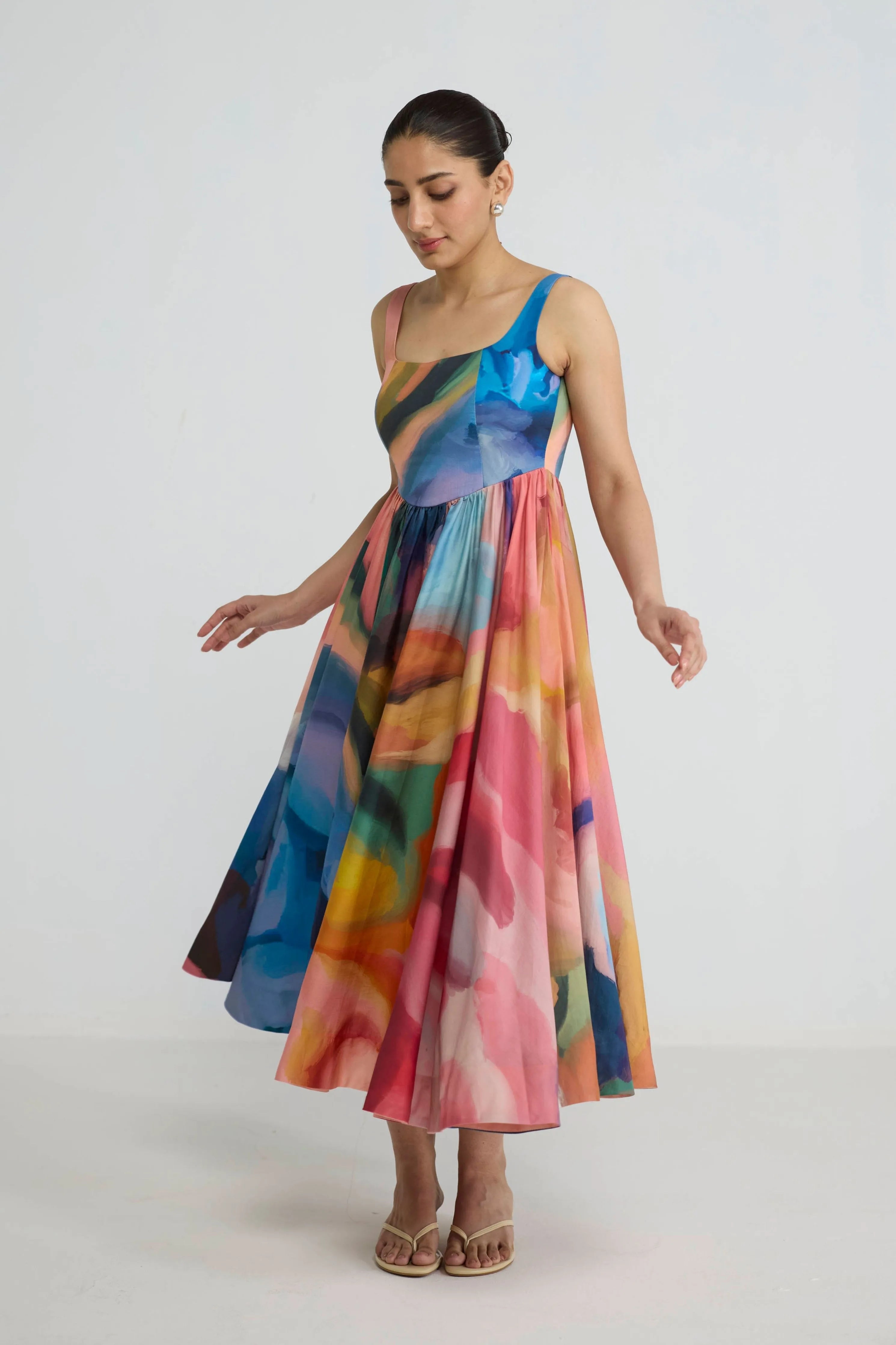 Rainbow Garden Cherry Dress