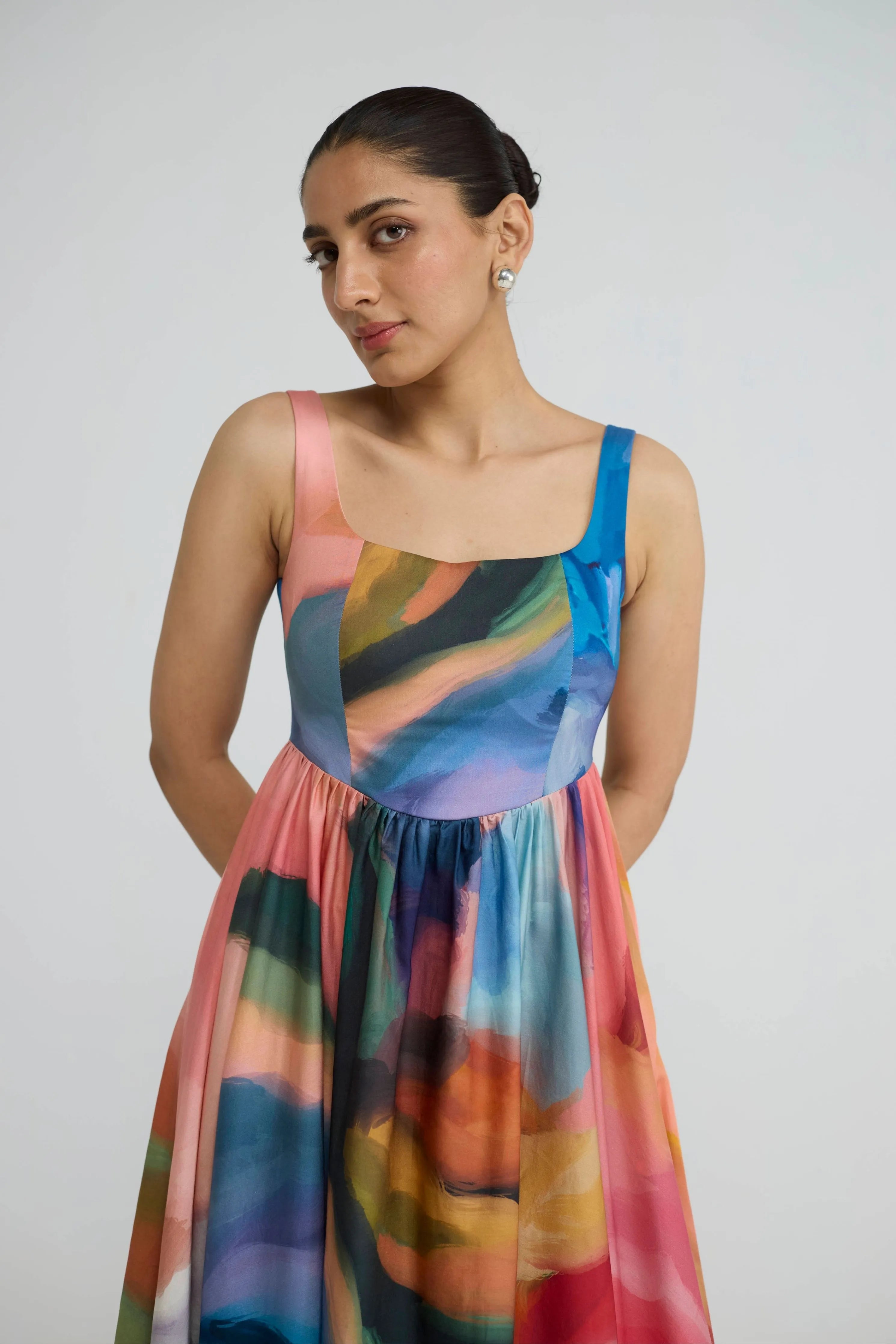 Rainbow Garden Cherry Dress