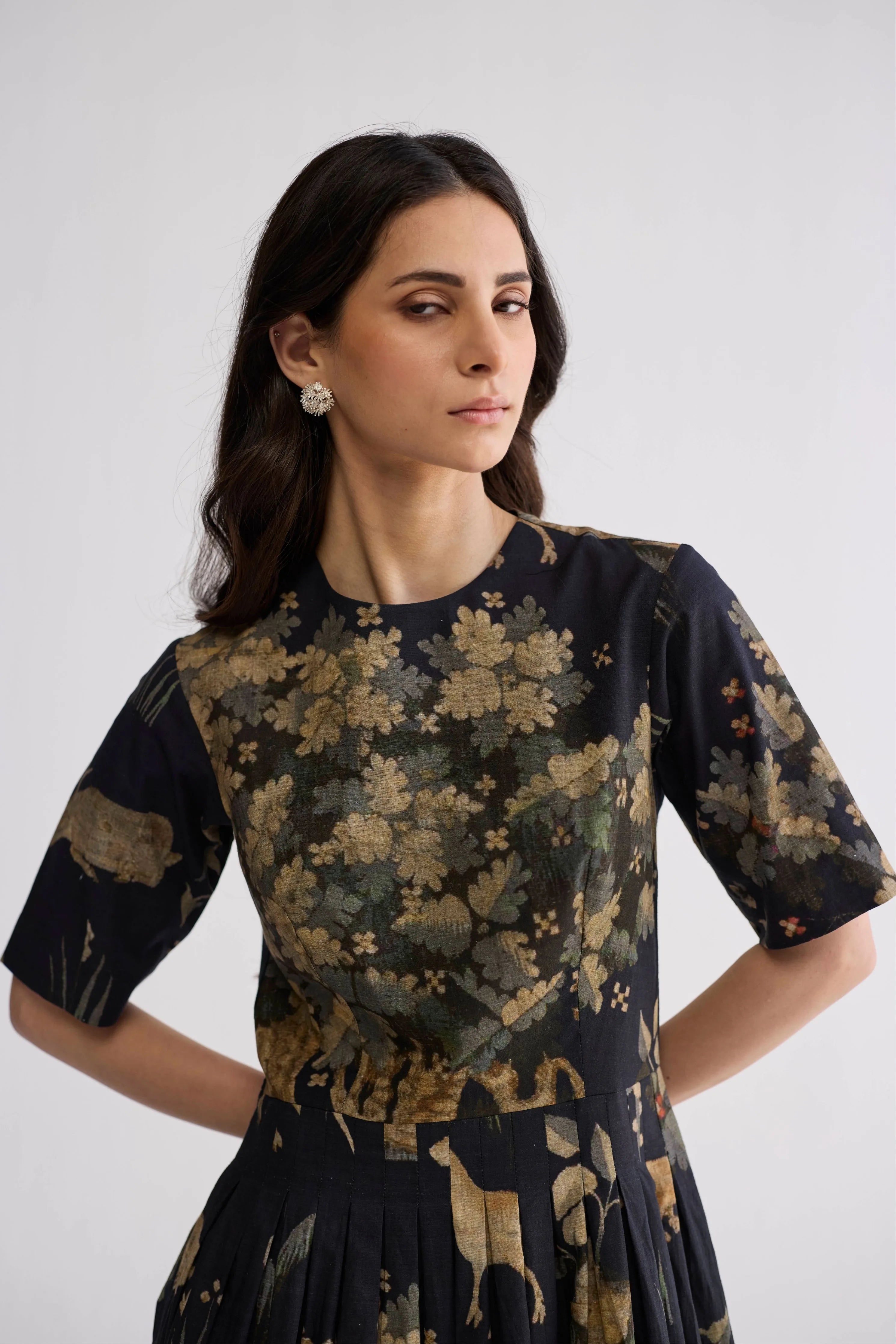 Banyan Half Pleated Dress