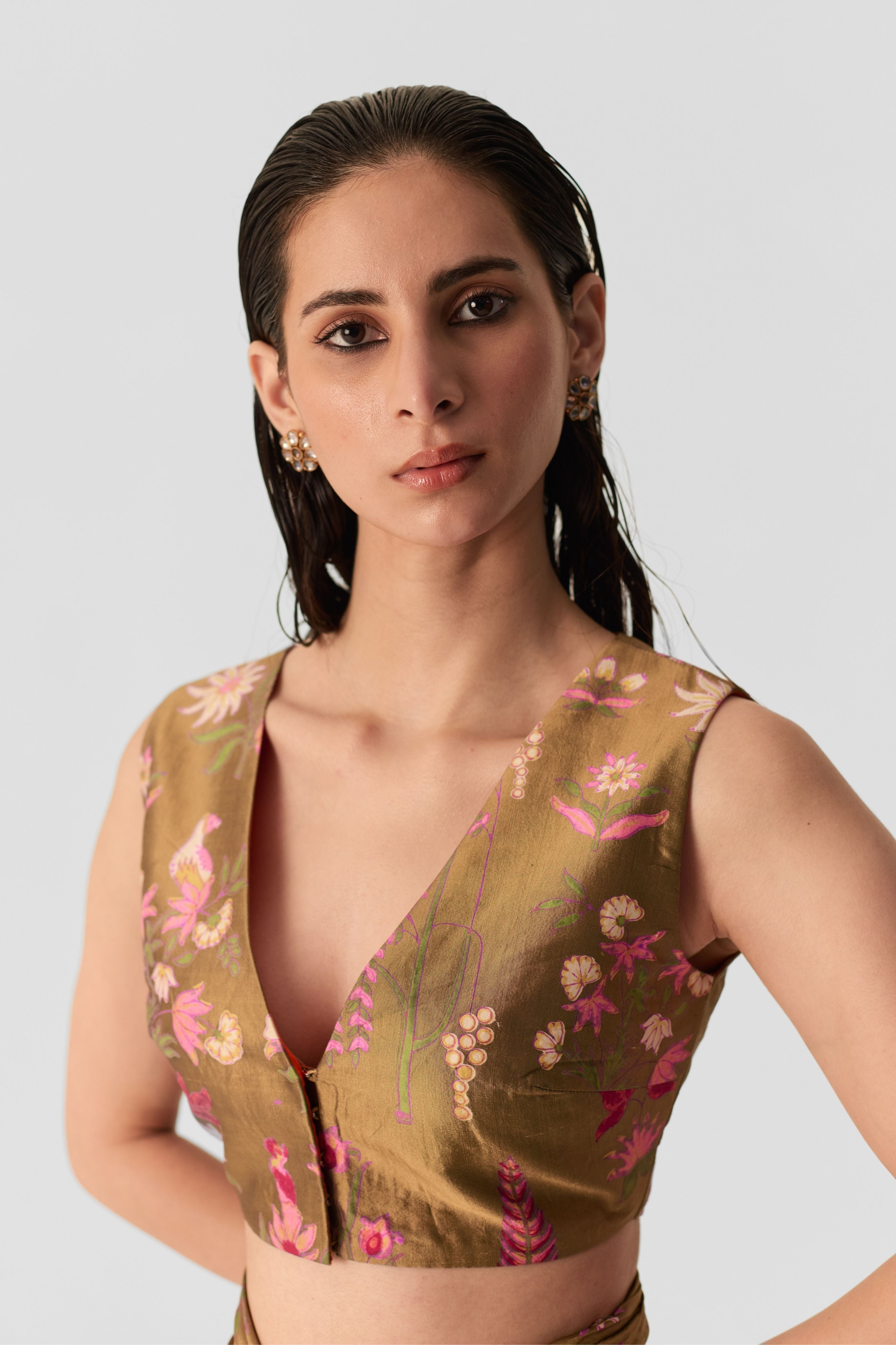 Bahar Pink Skirt & Top Set