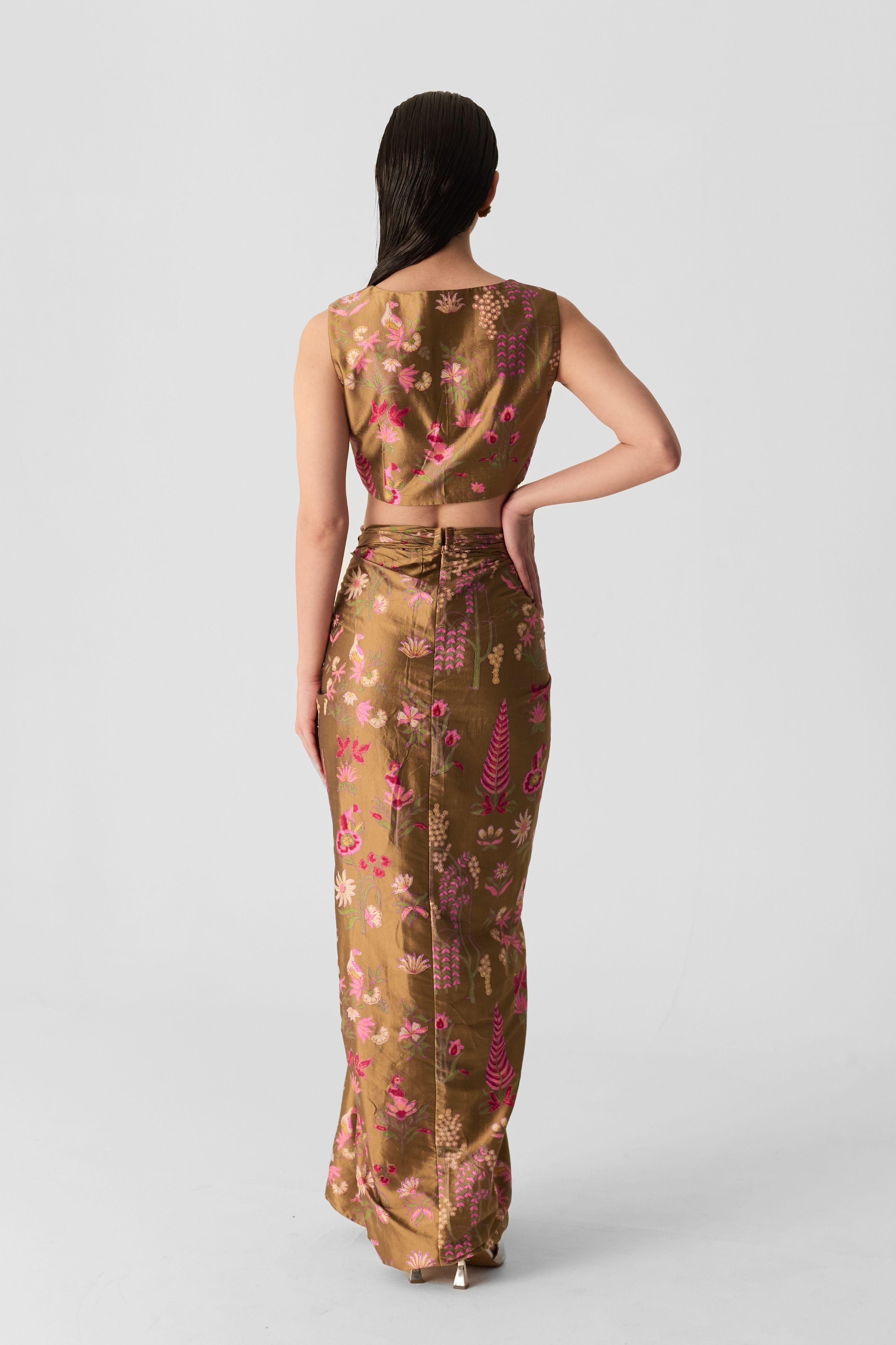 Bahar Pink Skirt & Top Set