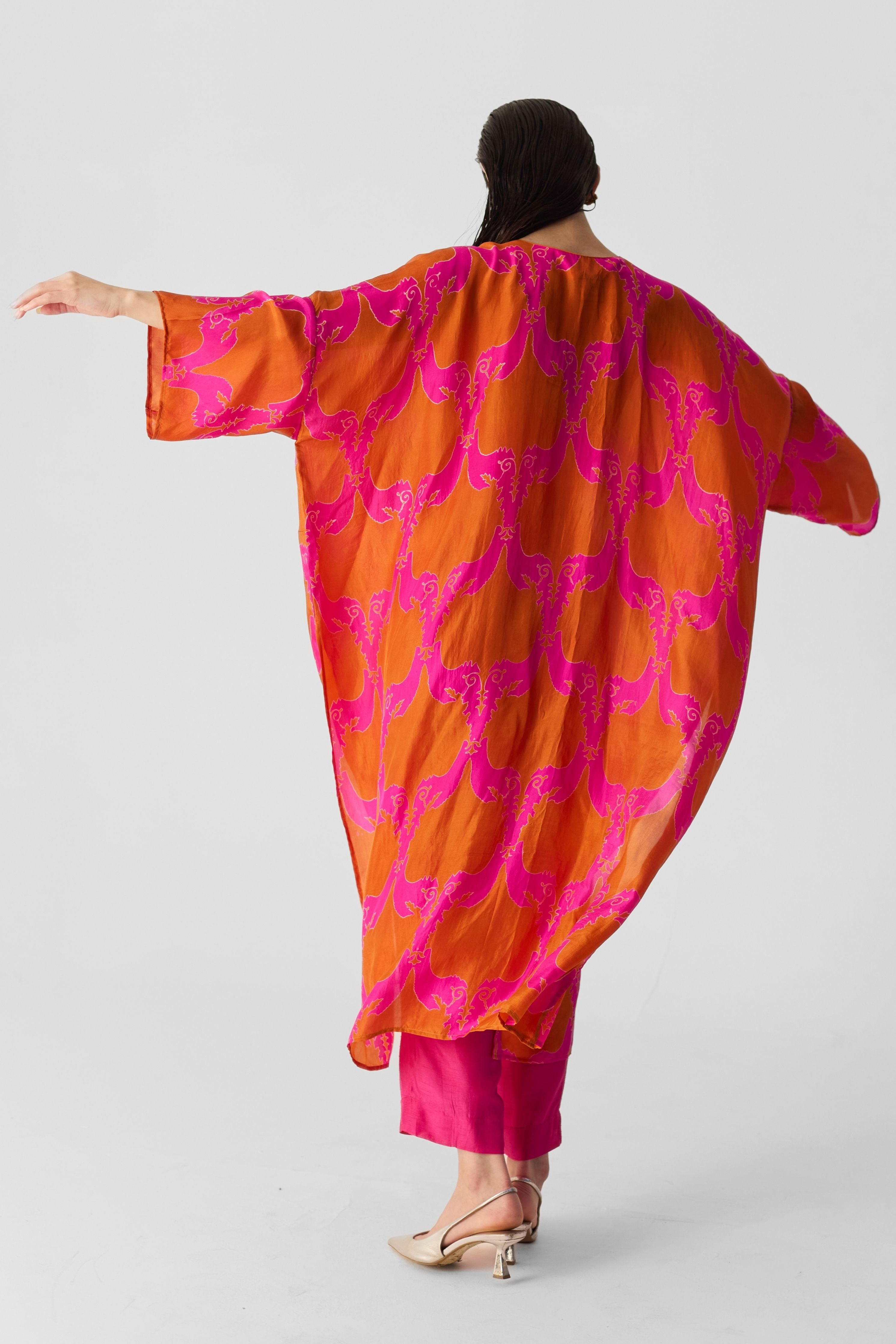 Zuzi Orange Kaftan Set