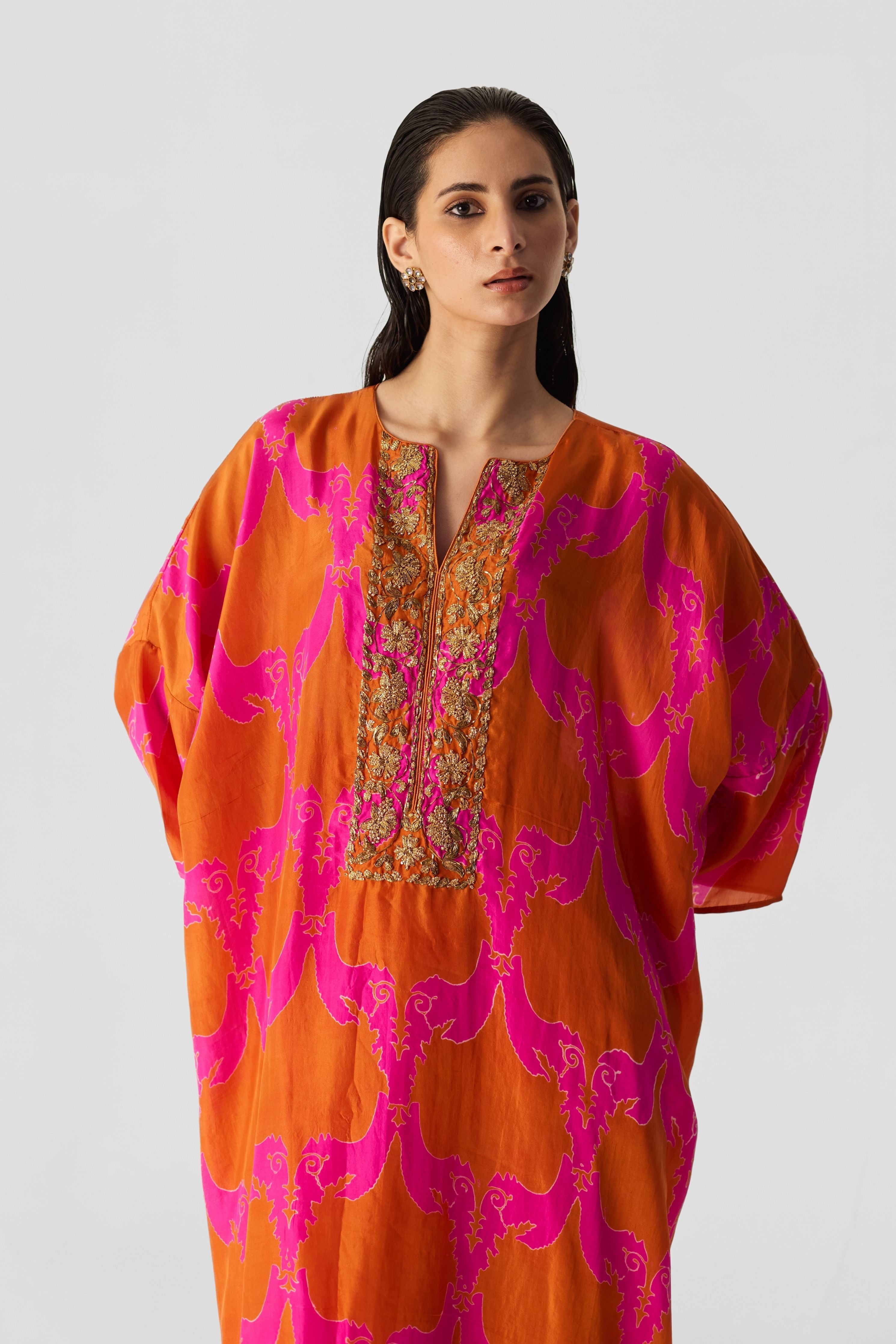 Zuzi Orange Kaftan Set