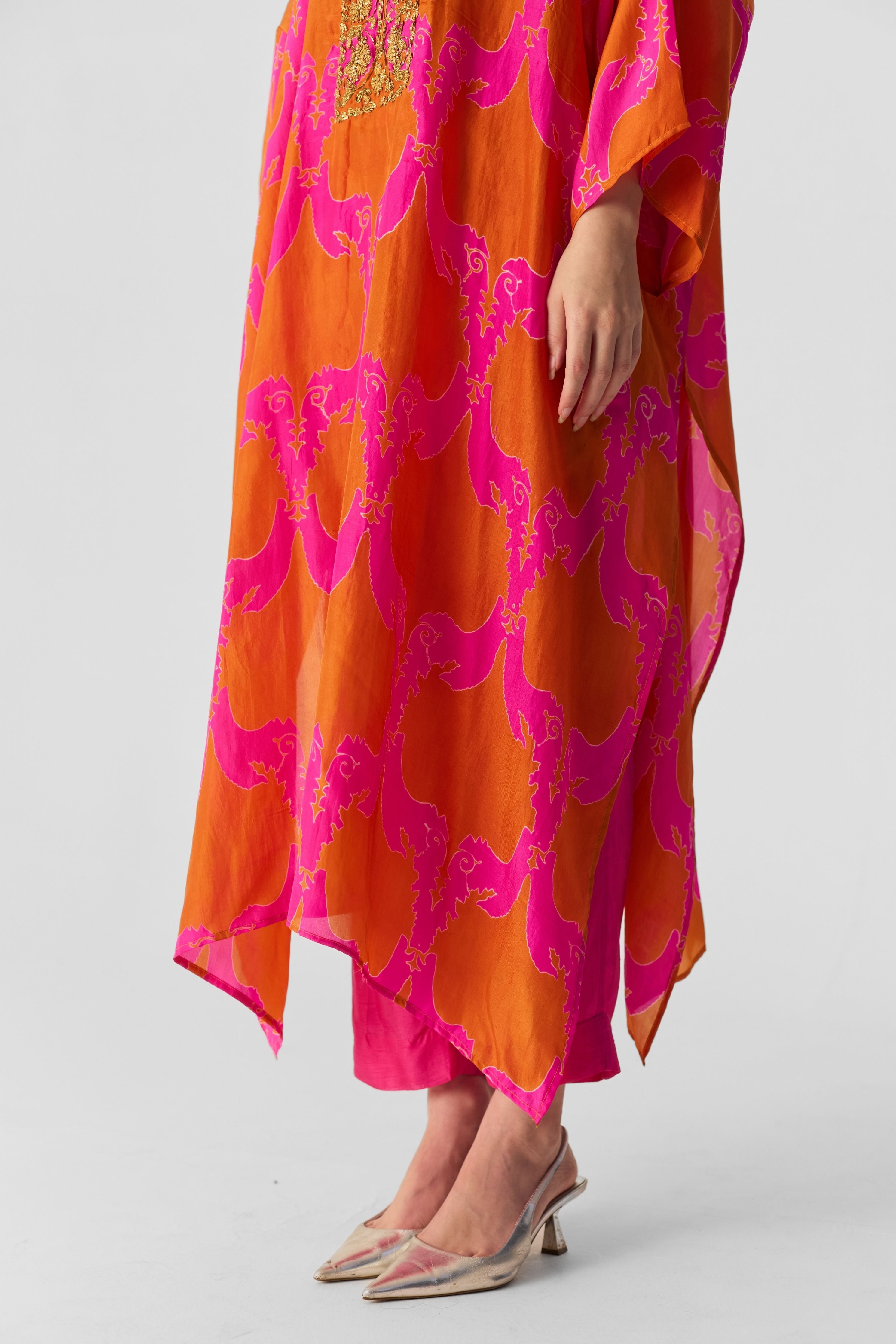 Zuzi Orange Kaftan Set