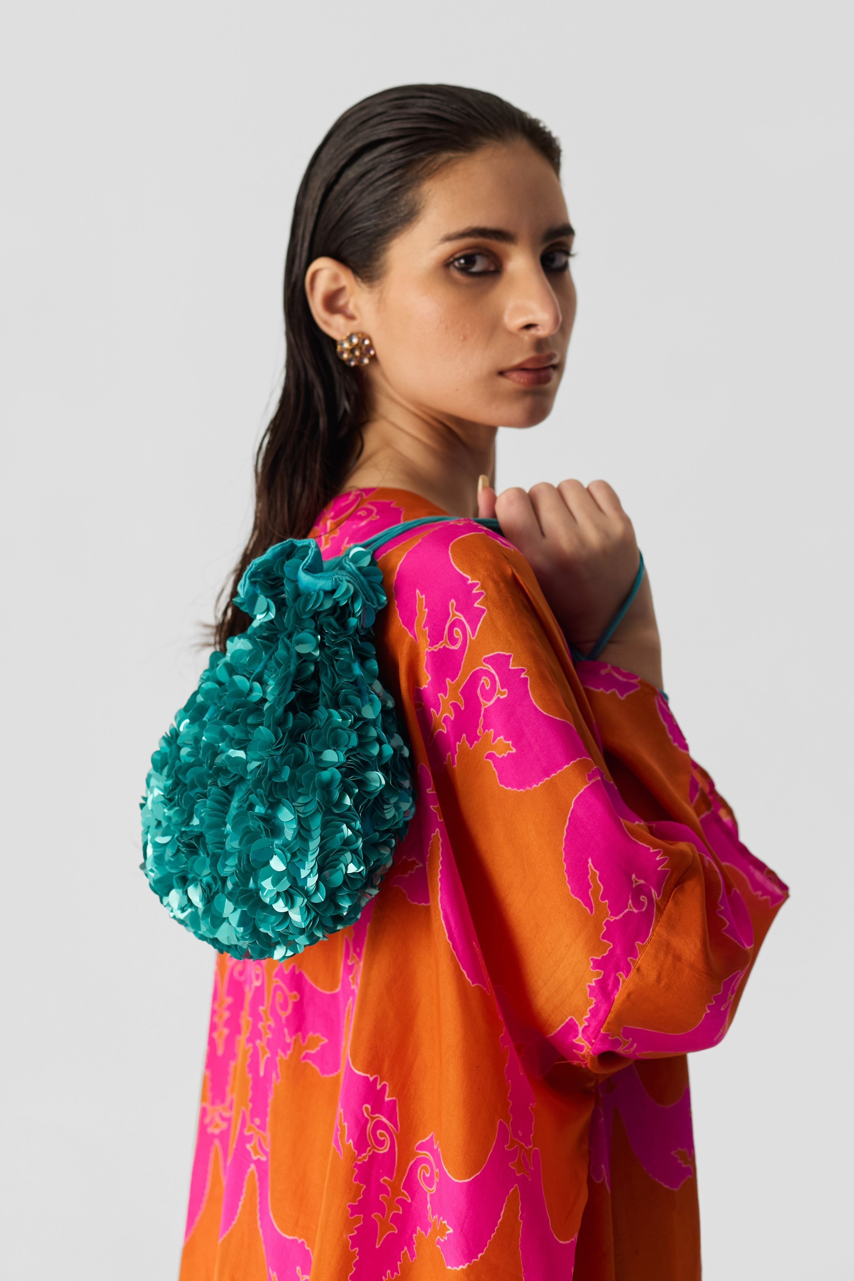 Zuzi Orange Kaftan Set