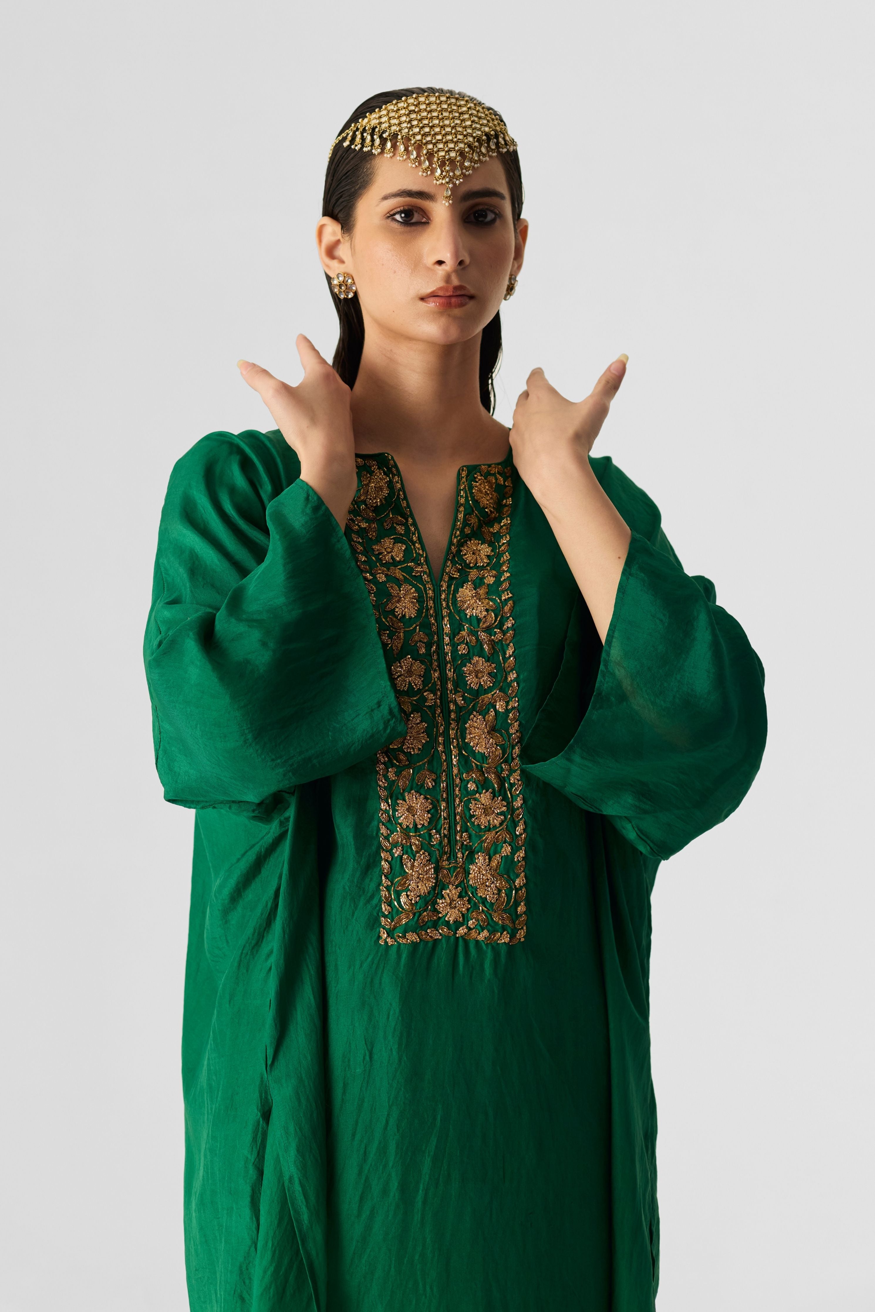 Royal Green Kaftan Set