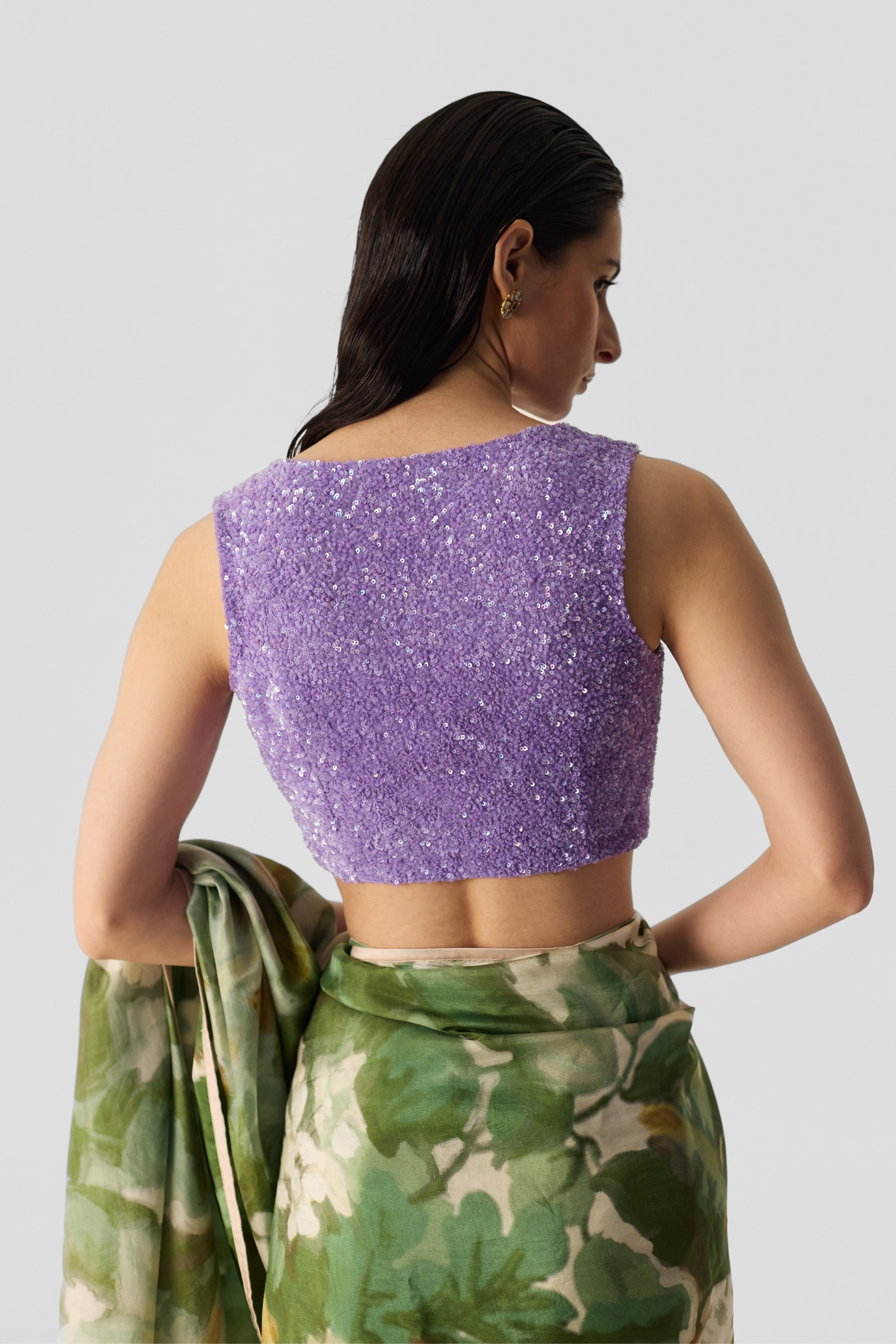 Lilac Embroidered Blouse