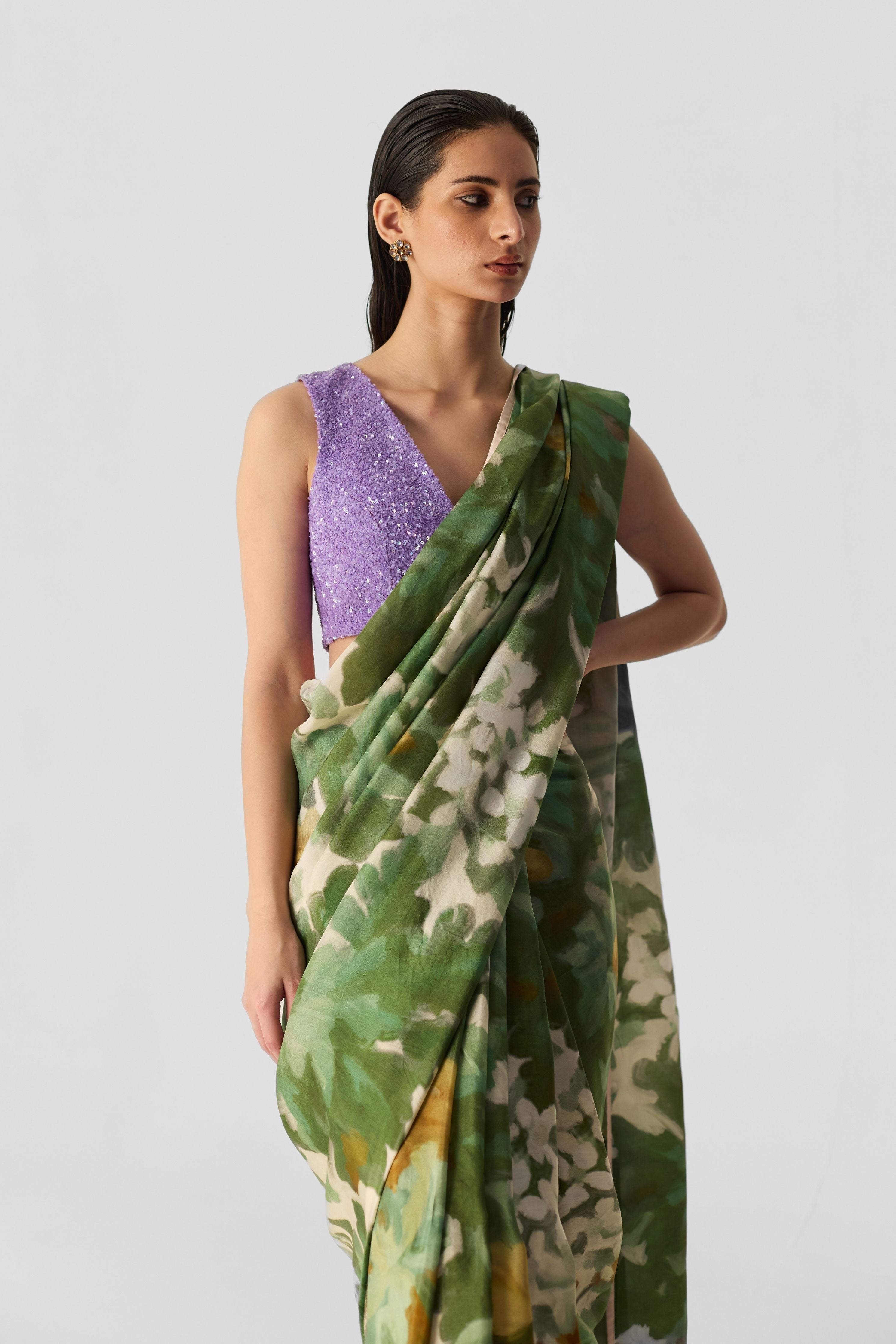 Lilac Embroidered Blouse