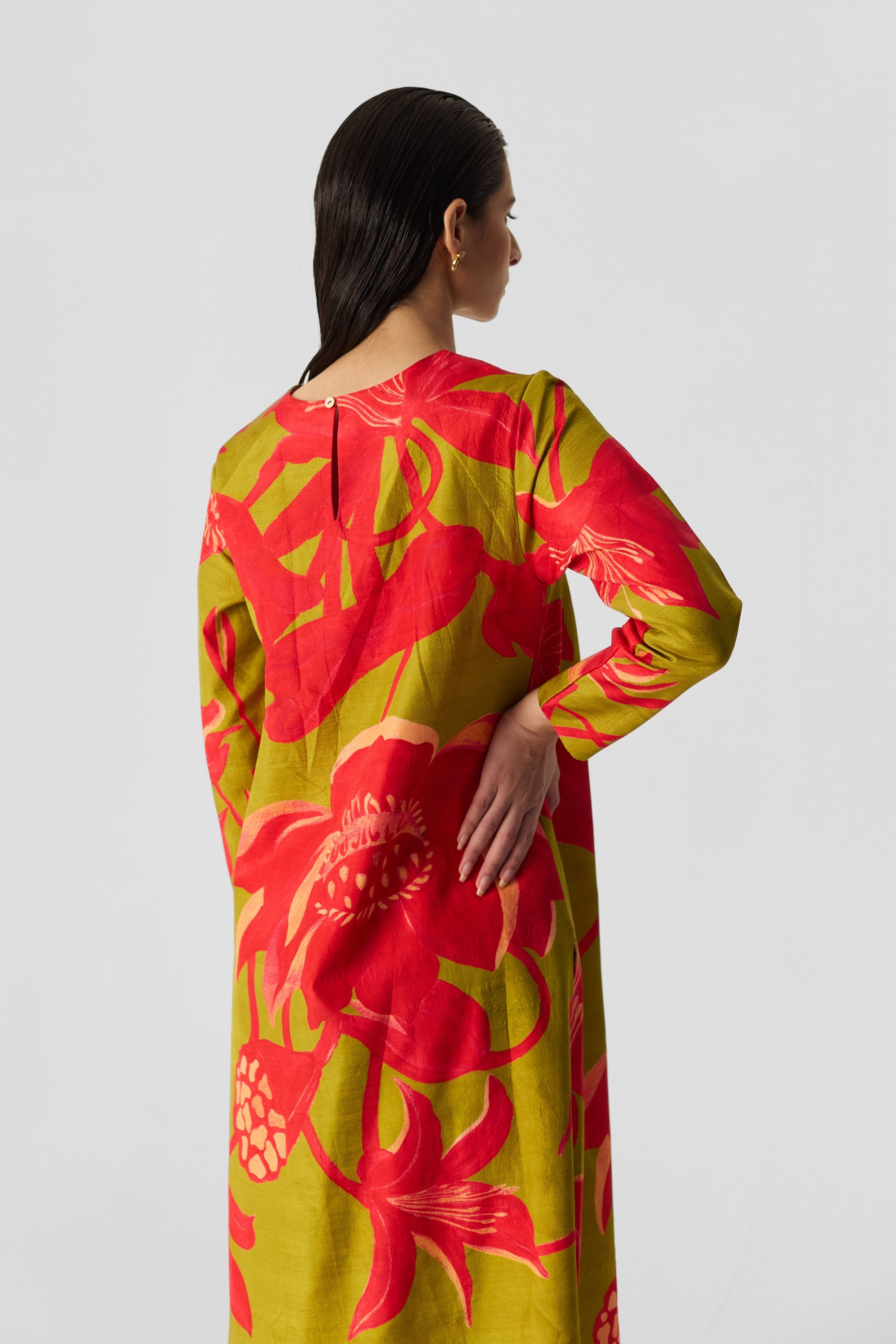 Lian Lime Long Kurta Set