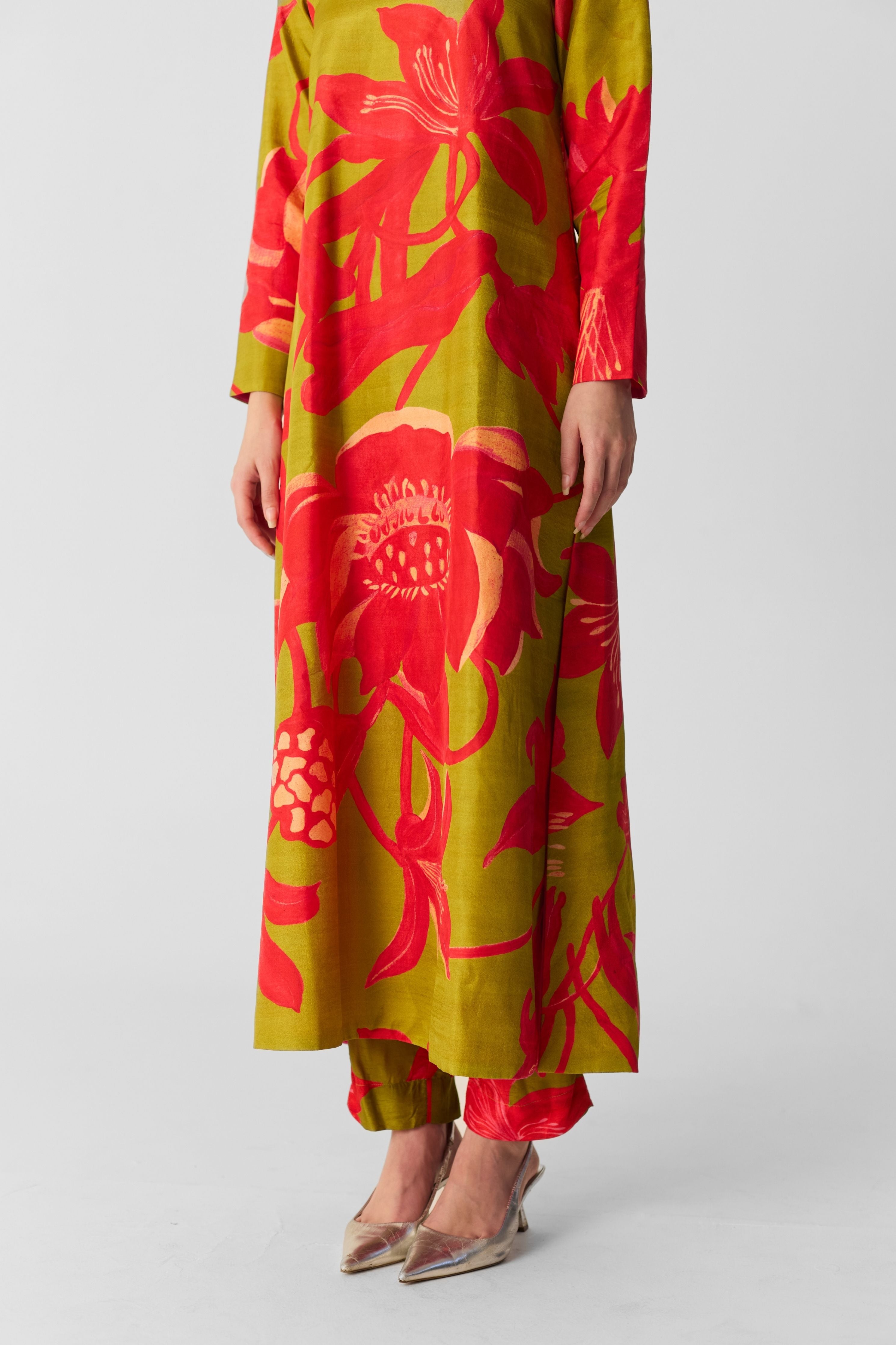Lian Lime Long Kurta Set