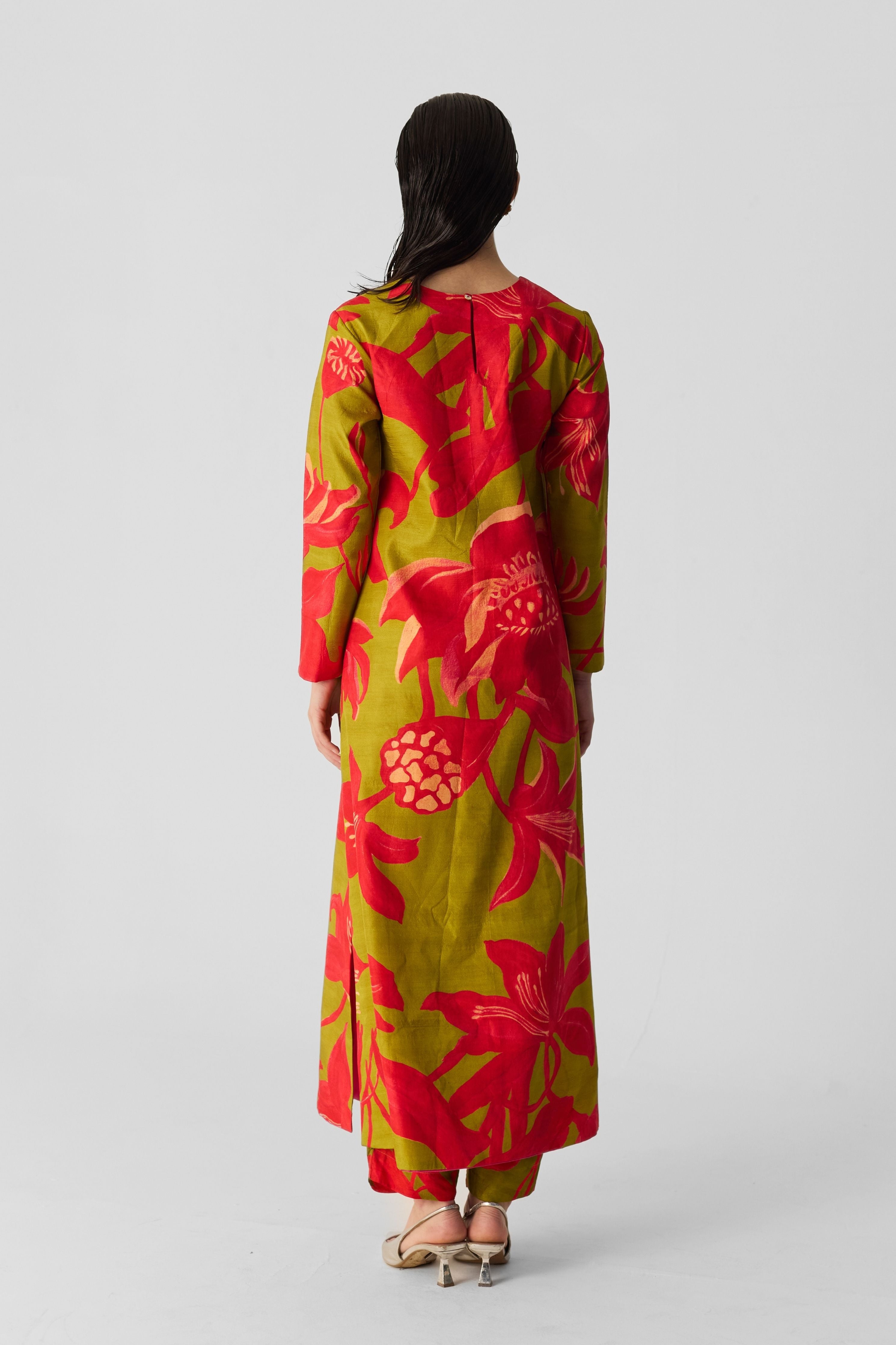 Lian Lime Long Kurta Set