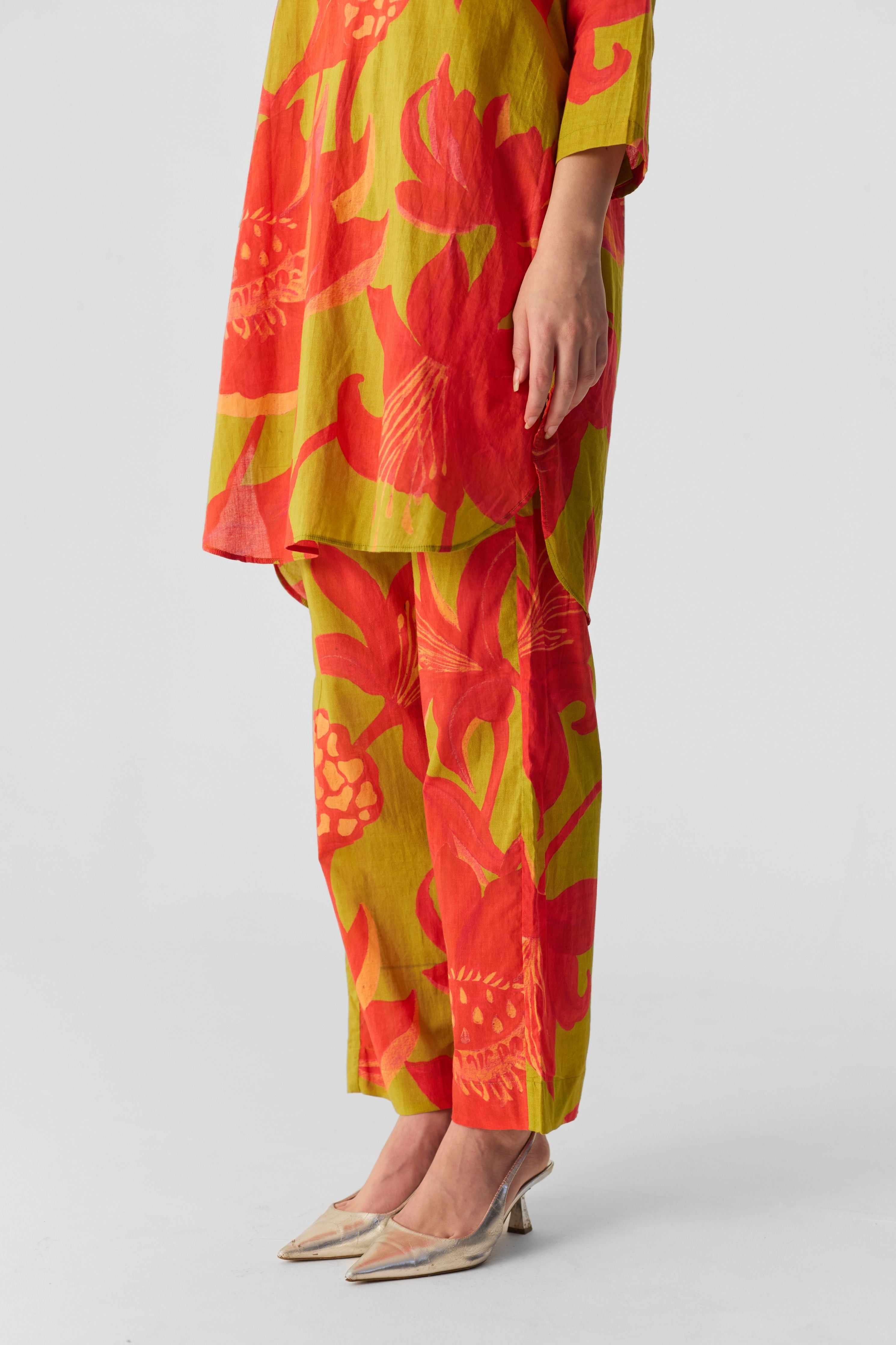 Lian Lime Cotton Kurta Set