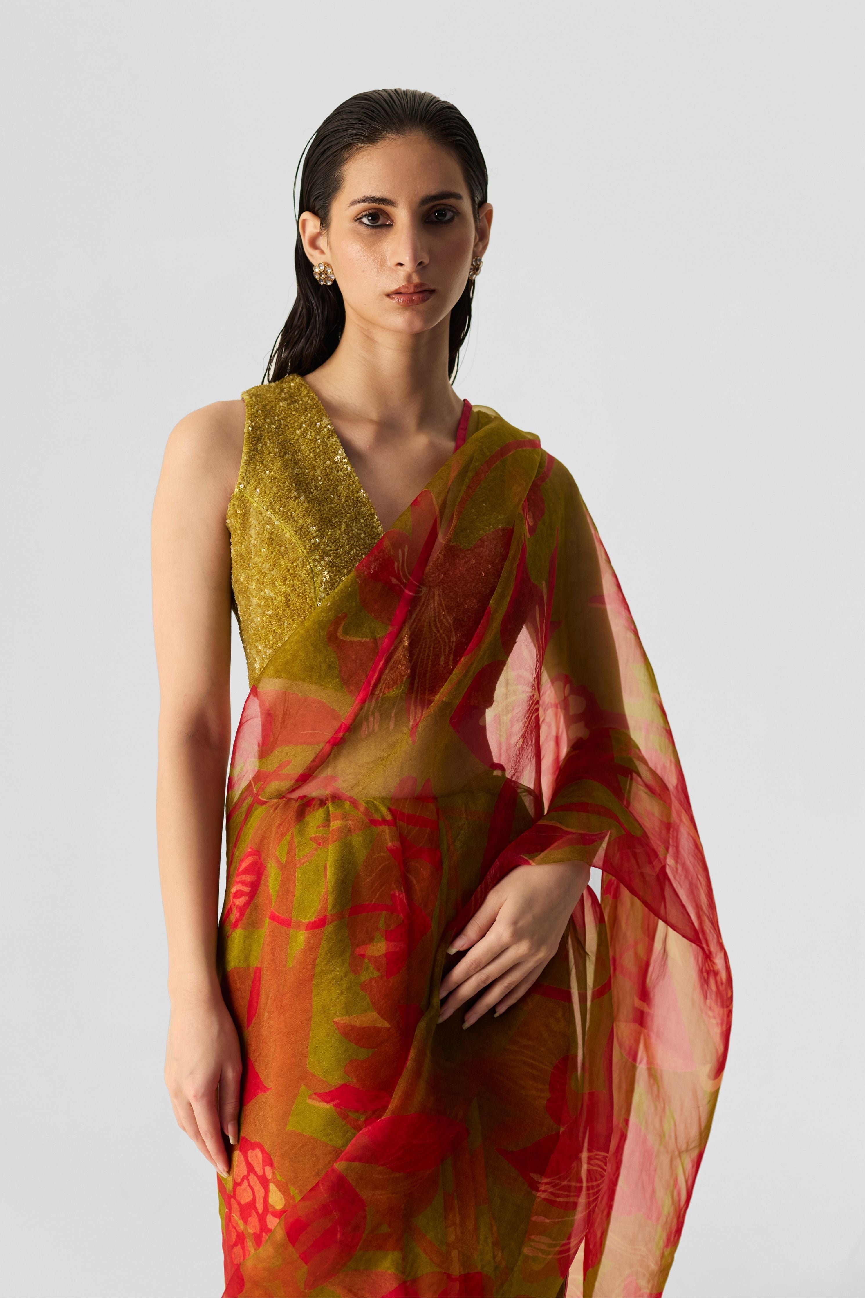 Lian Lime Embroidered Blouse