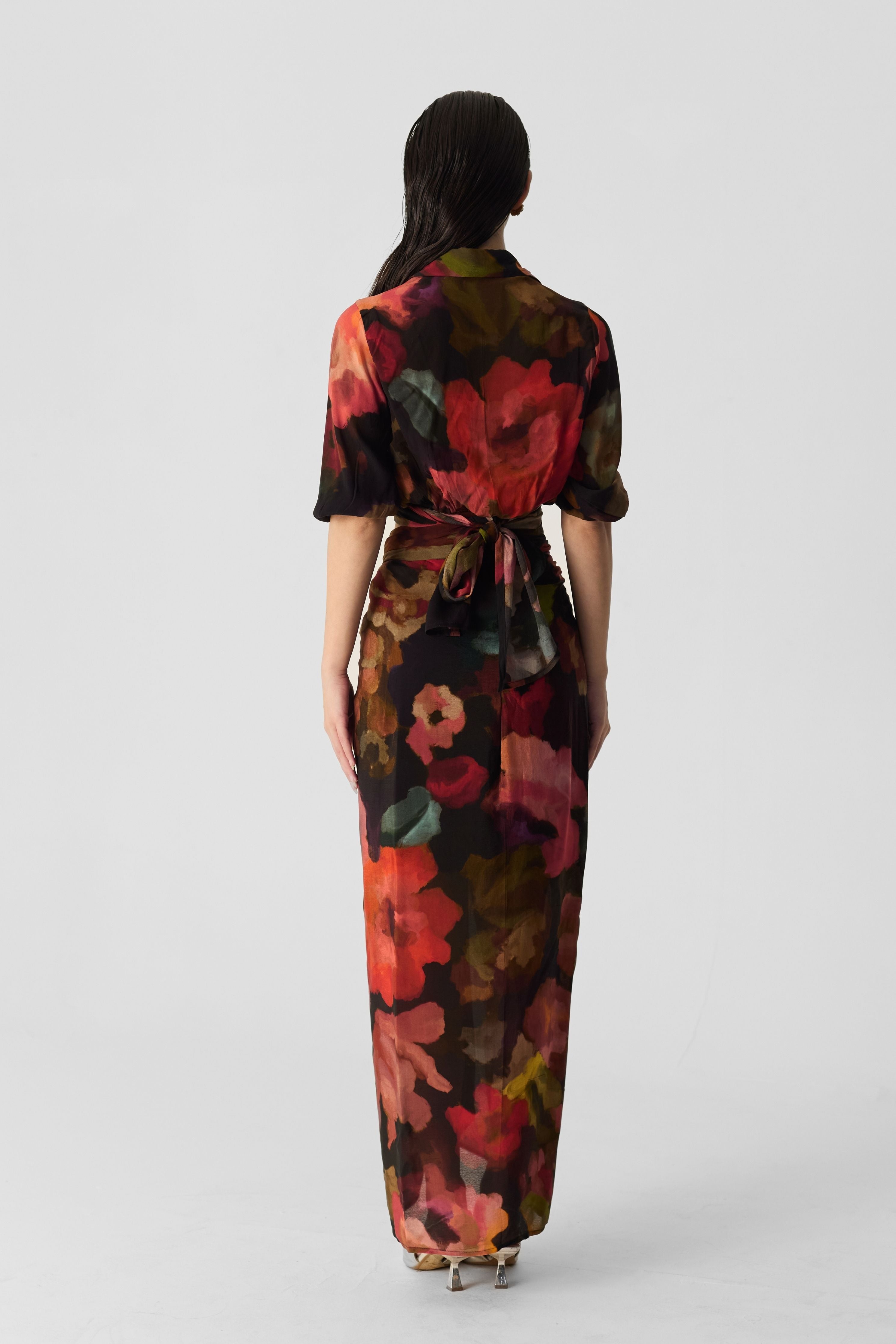 Furong Tie Up Top & Skirt Set