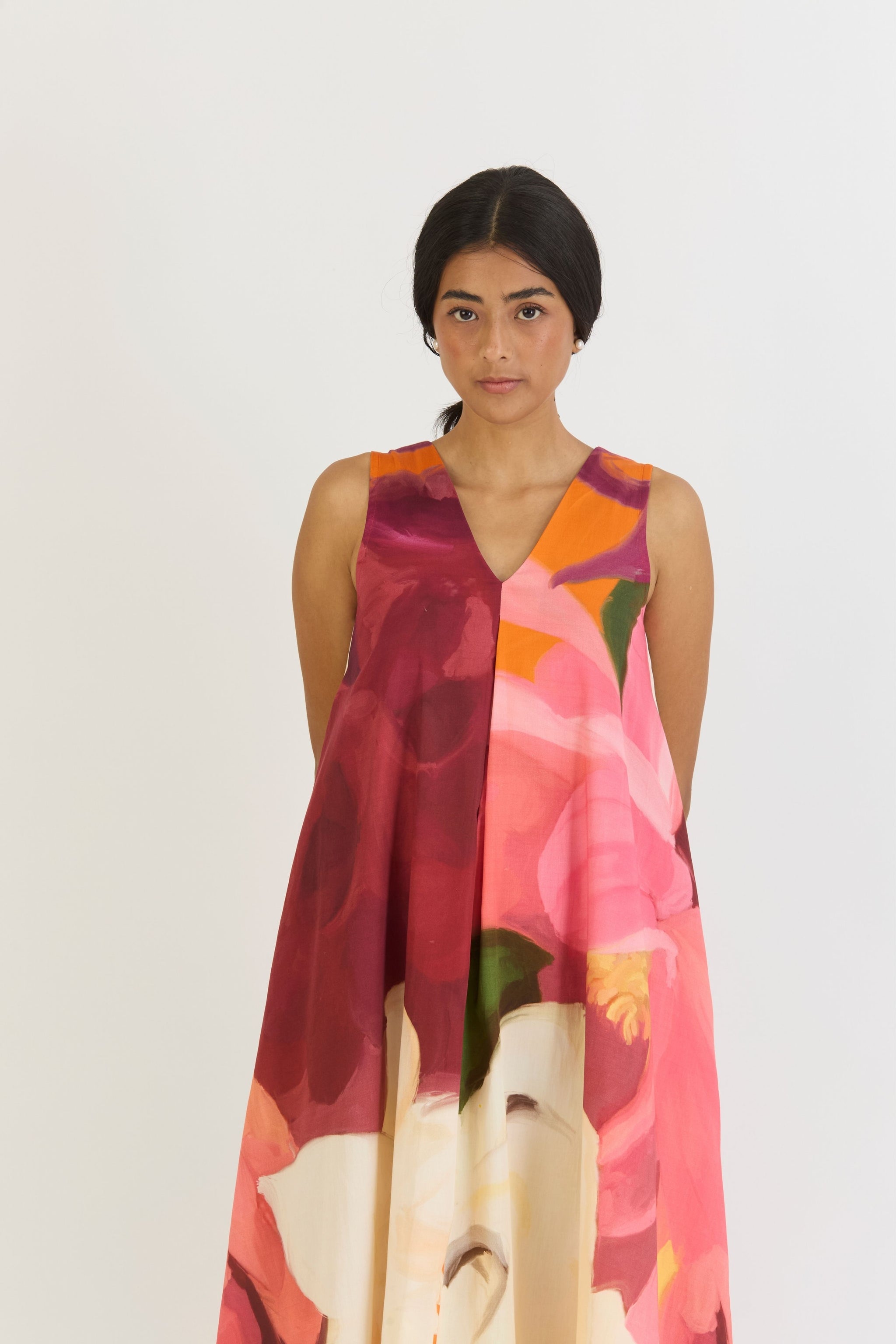 Cherry V Neck Dress