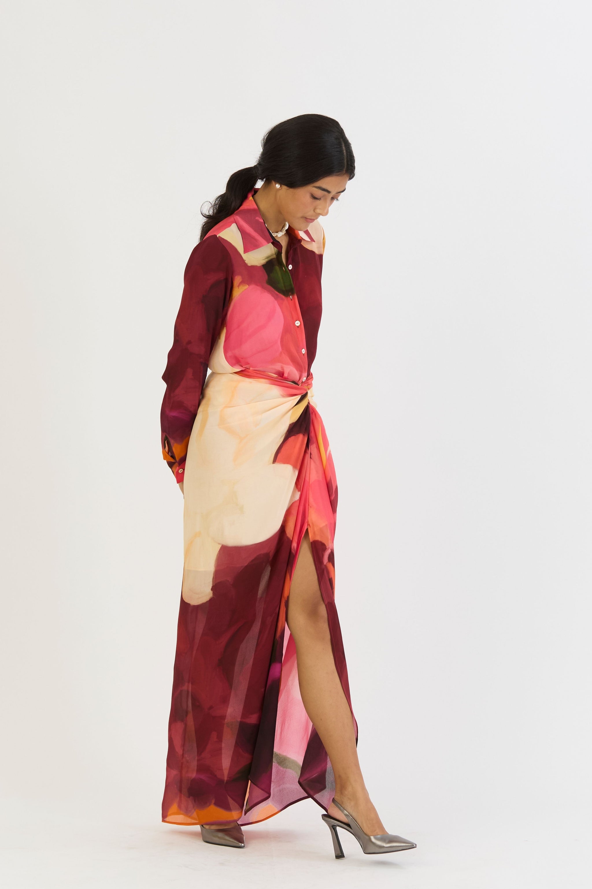 Cherry Shirt And Skirt Set
