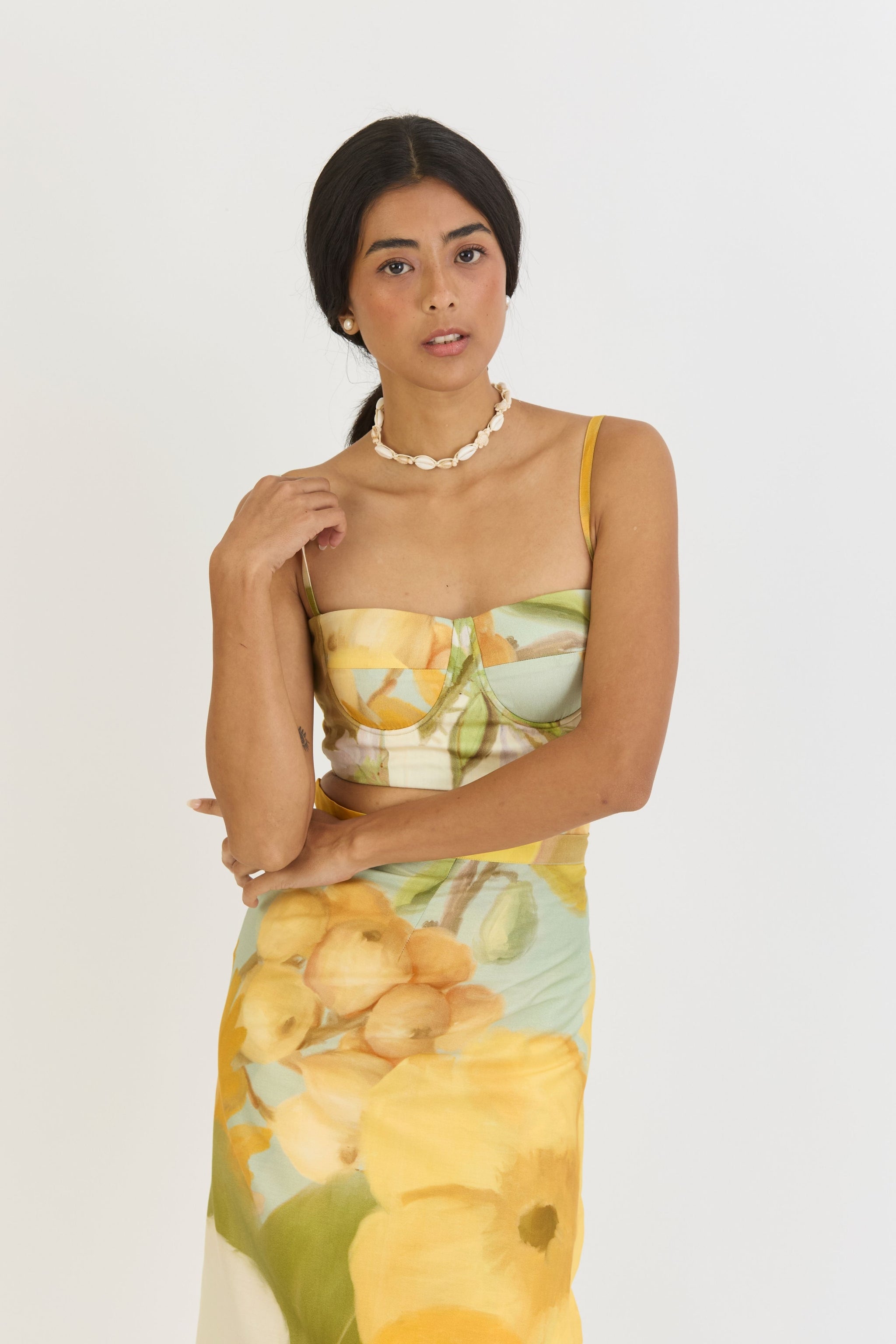 Lemonade Bralette & Scallop Skirt Set
