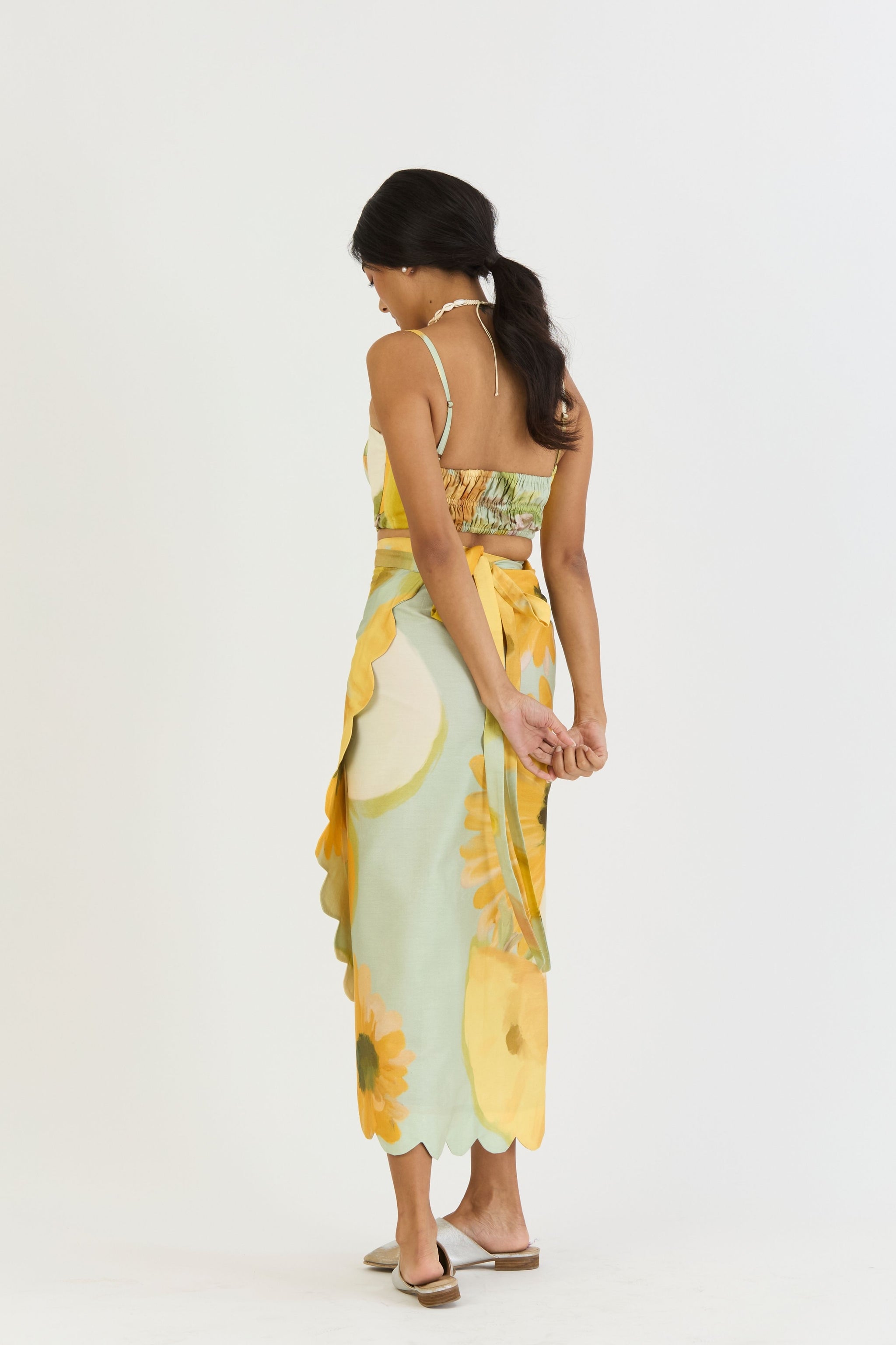 Lemonade Bralette & Scallop Skirt Set