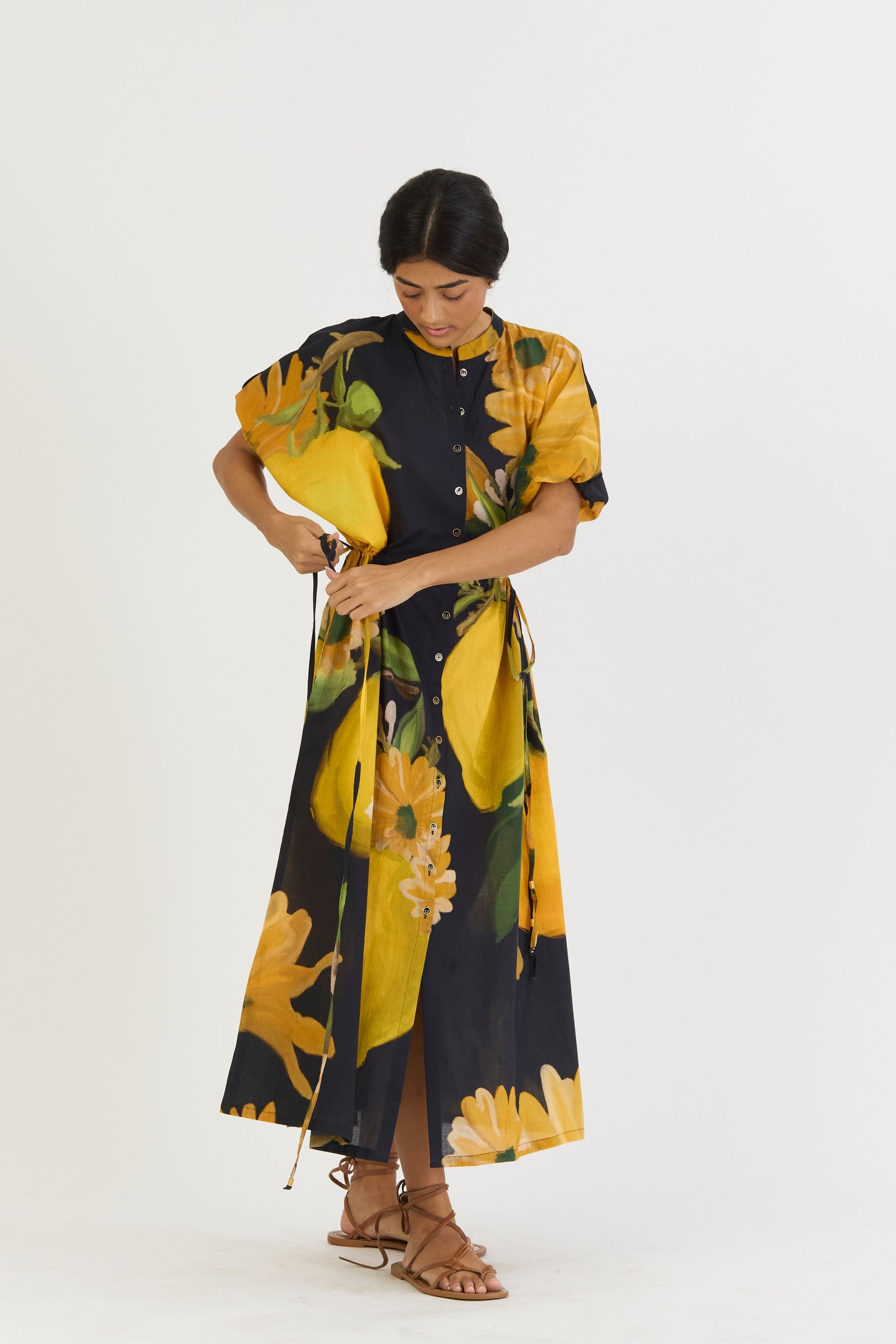 Pomello Side Tie Up Dress