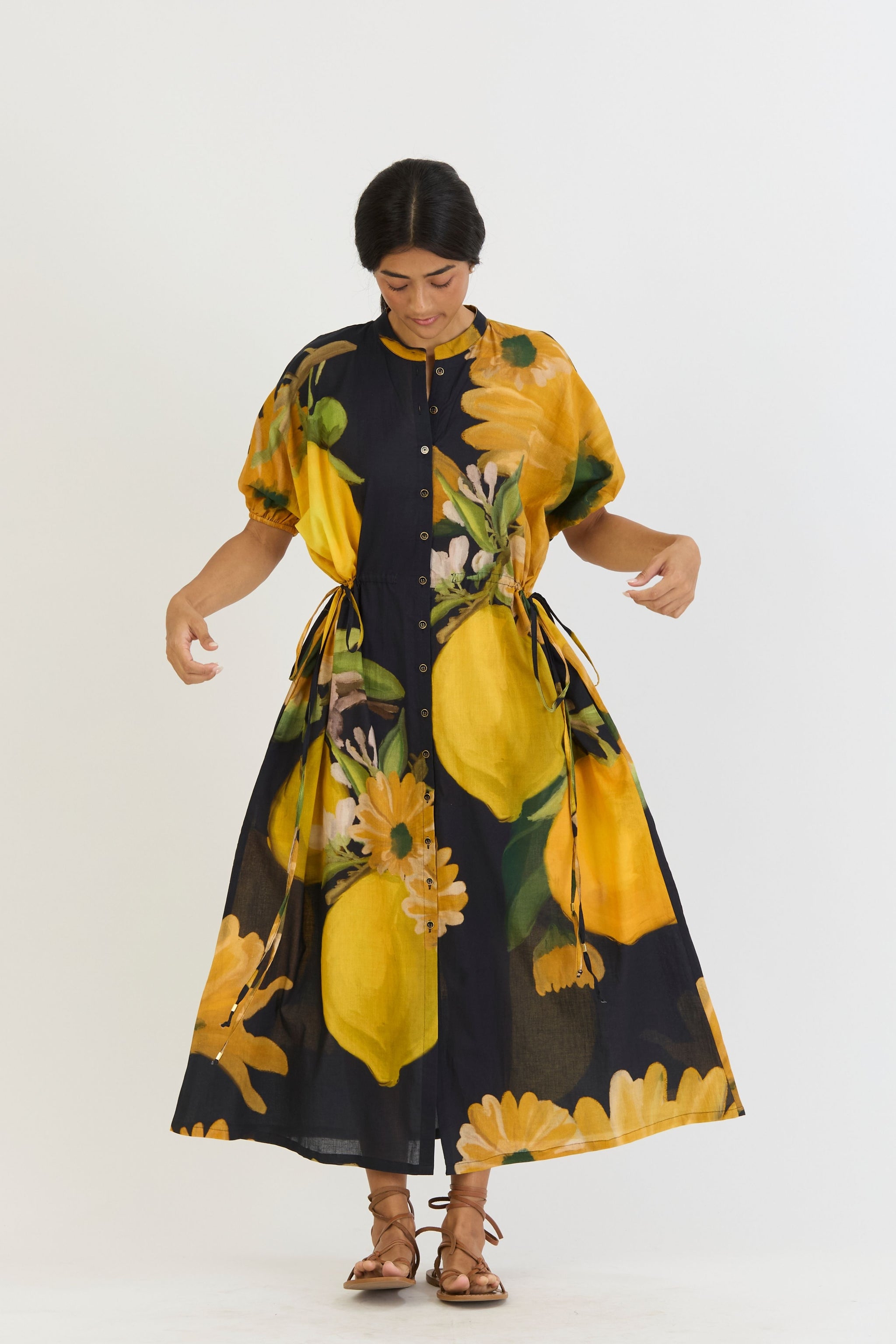Pomello Side Tie Up Dress