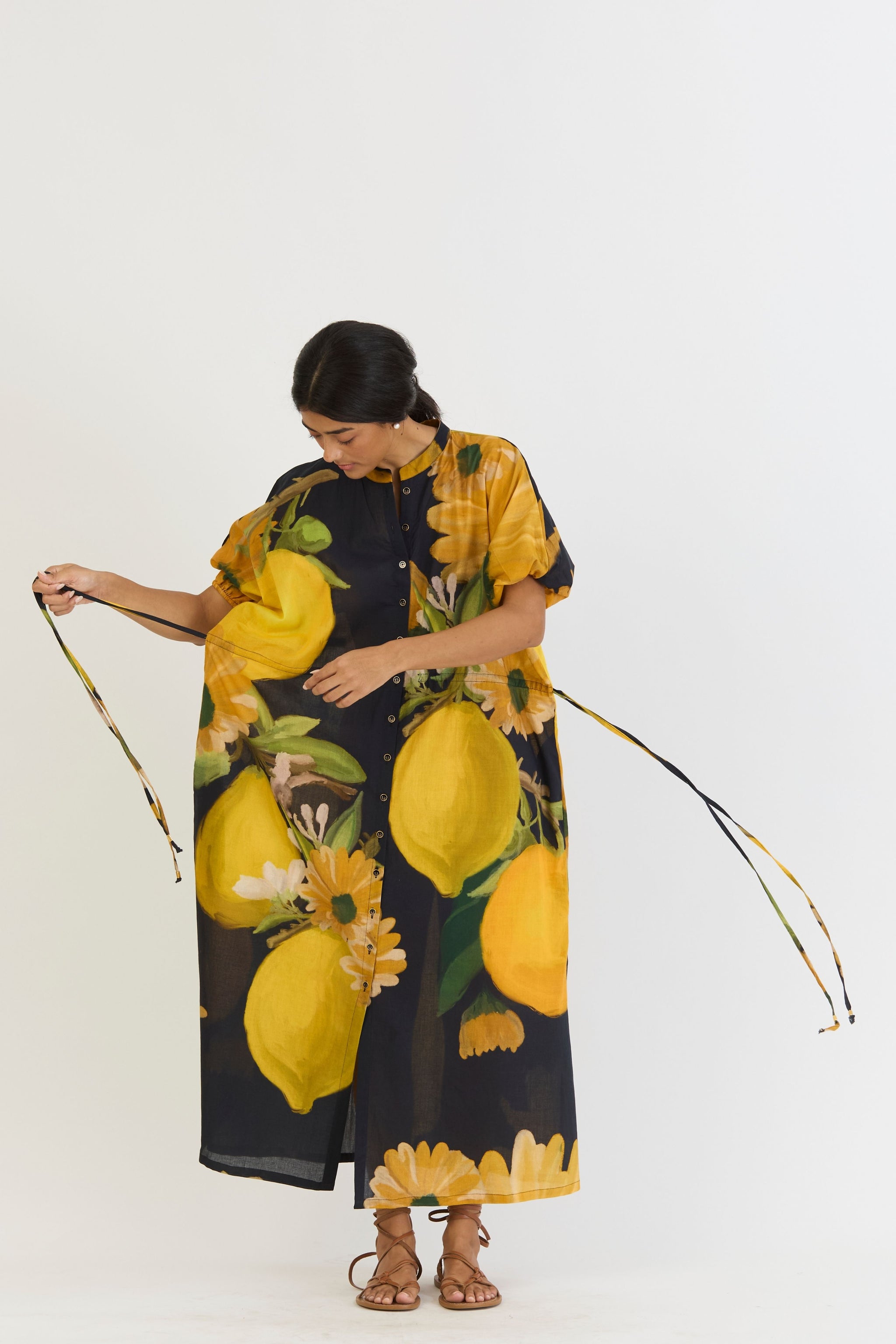Pomello Side Tie Up Dress