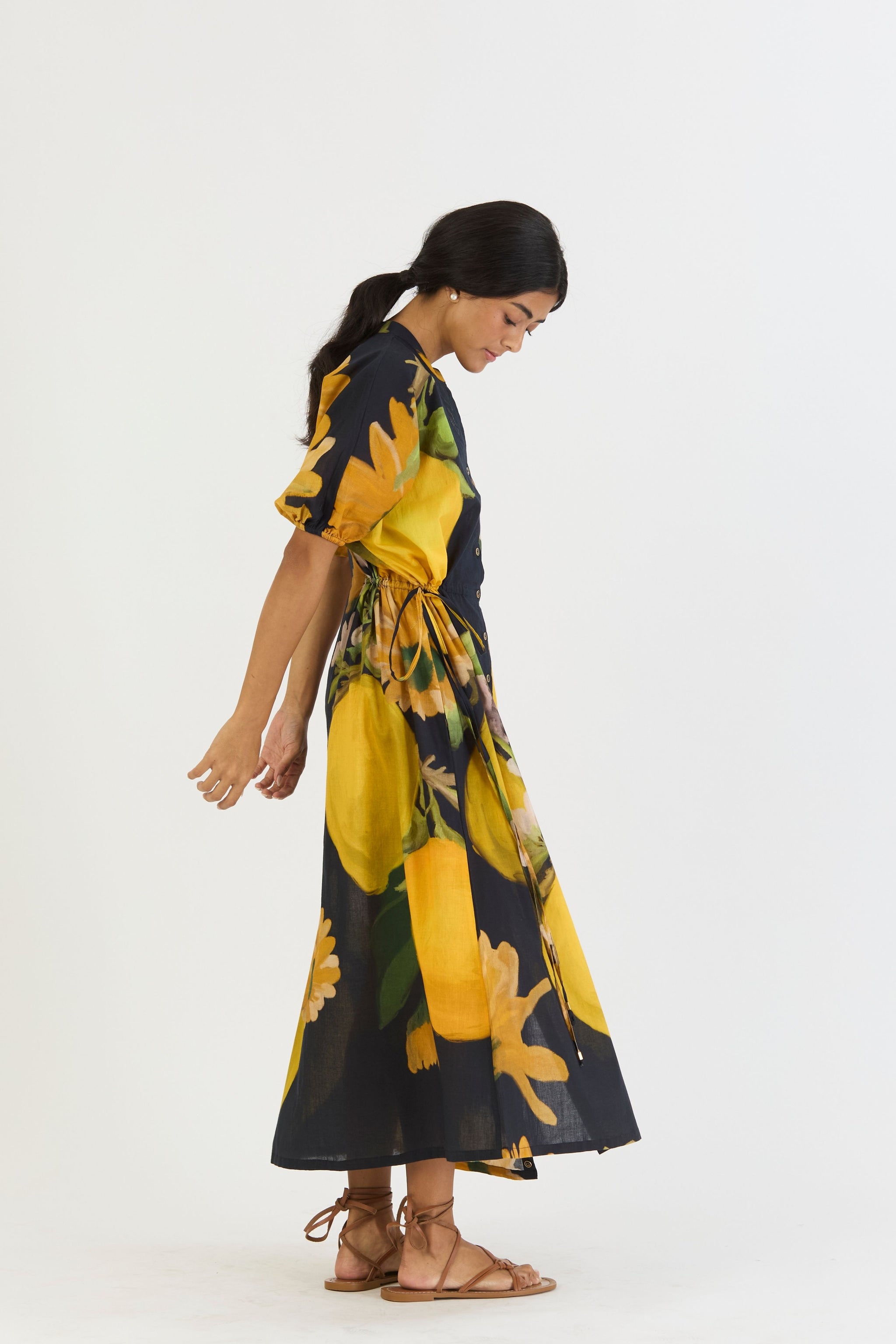 Pomello Side Tie Up Dress