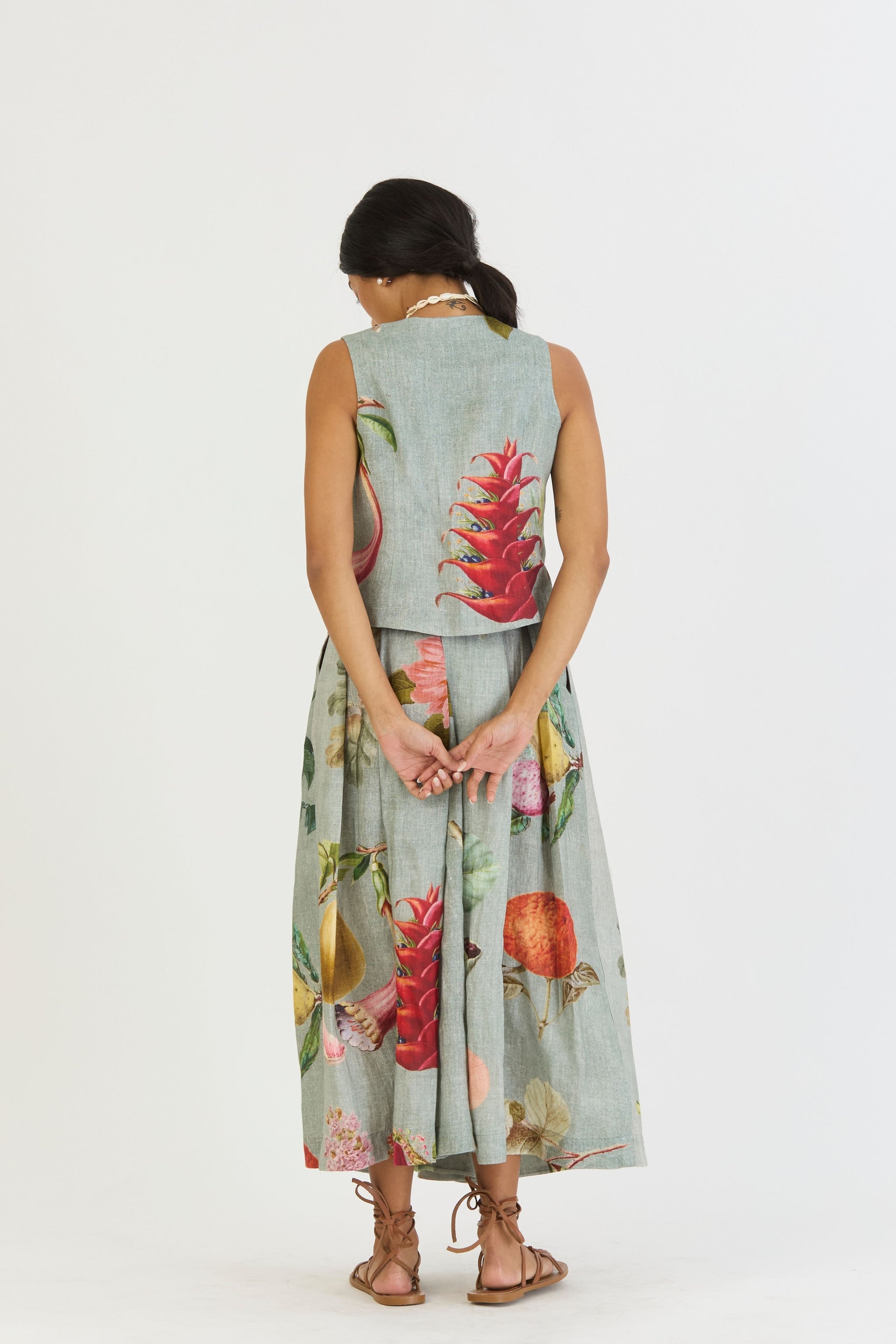 Juniper Waistcoat And Box Pleat Skirt
