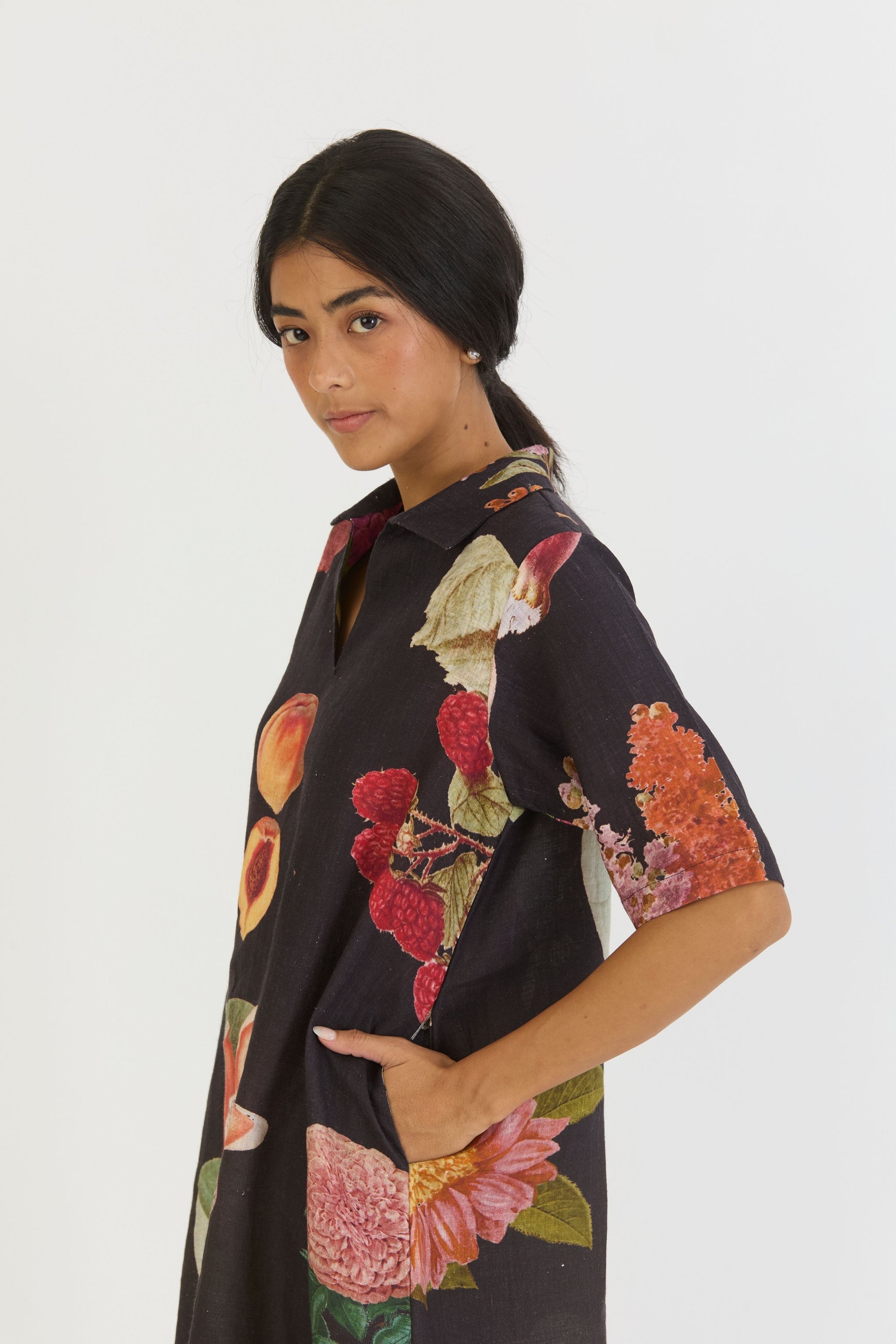 Plum Long Kurta Set