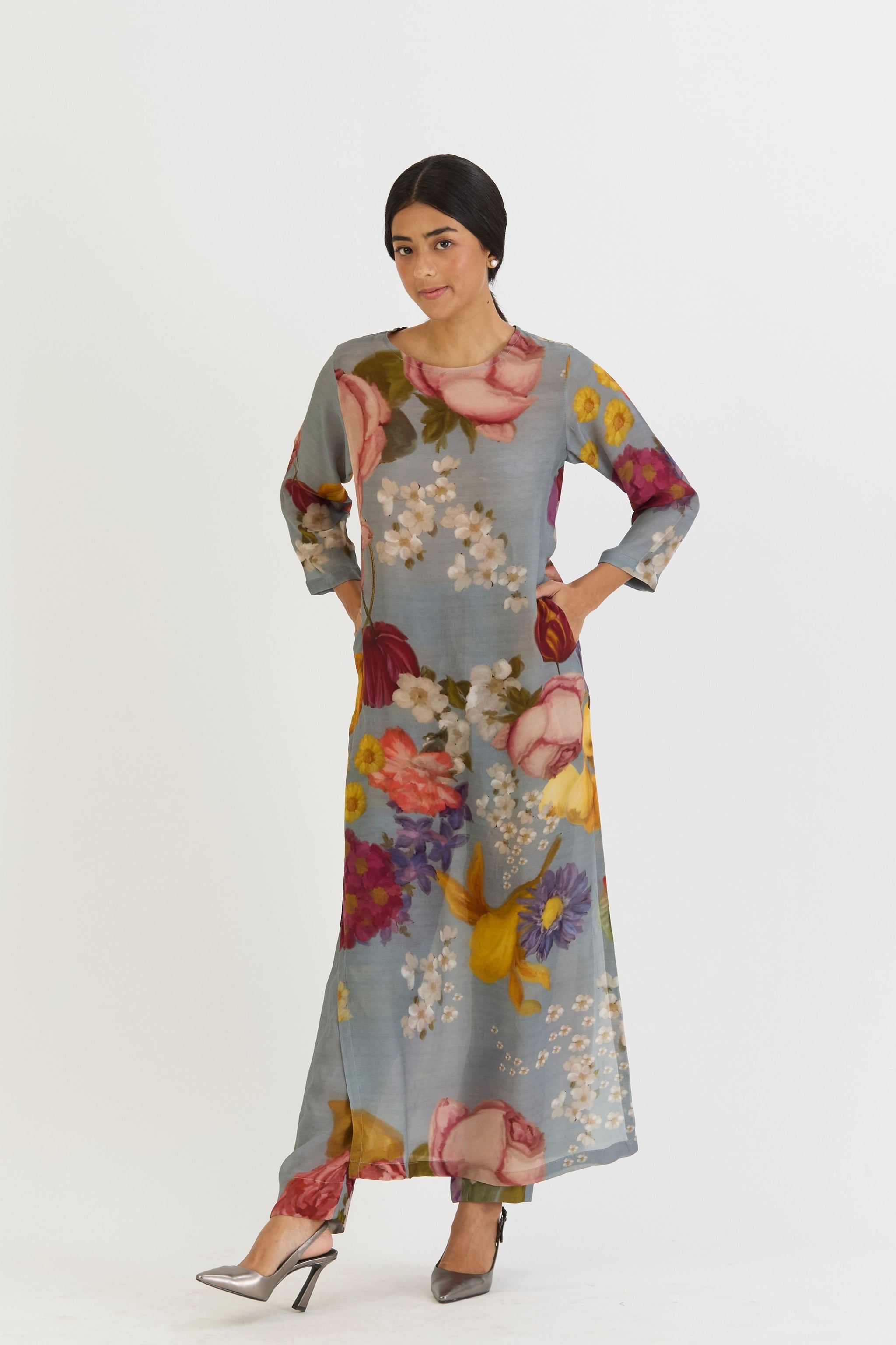 Indigo Rose Long Kurta Set