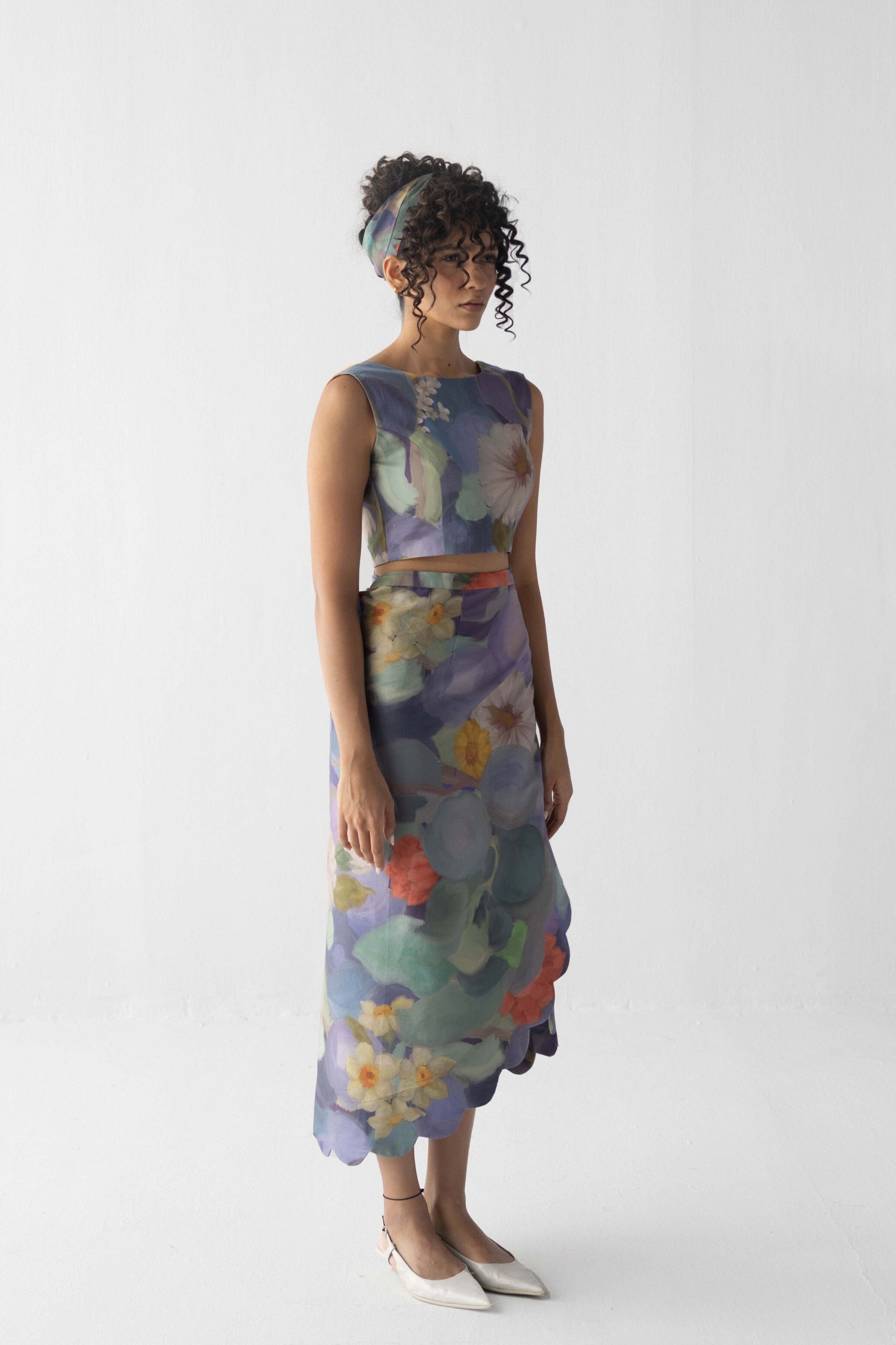 Blueberry Scallop Skirt & Top