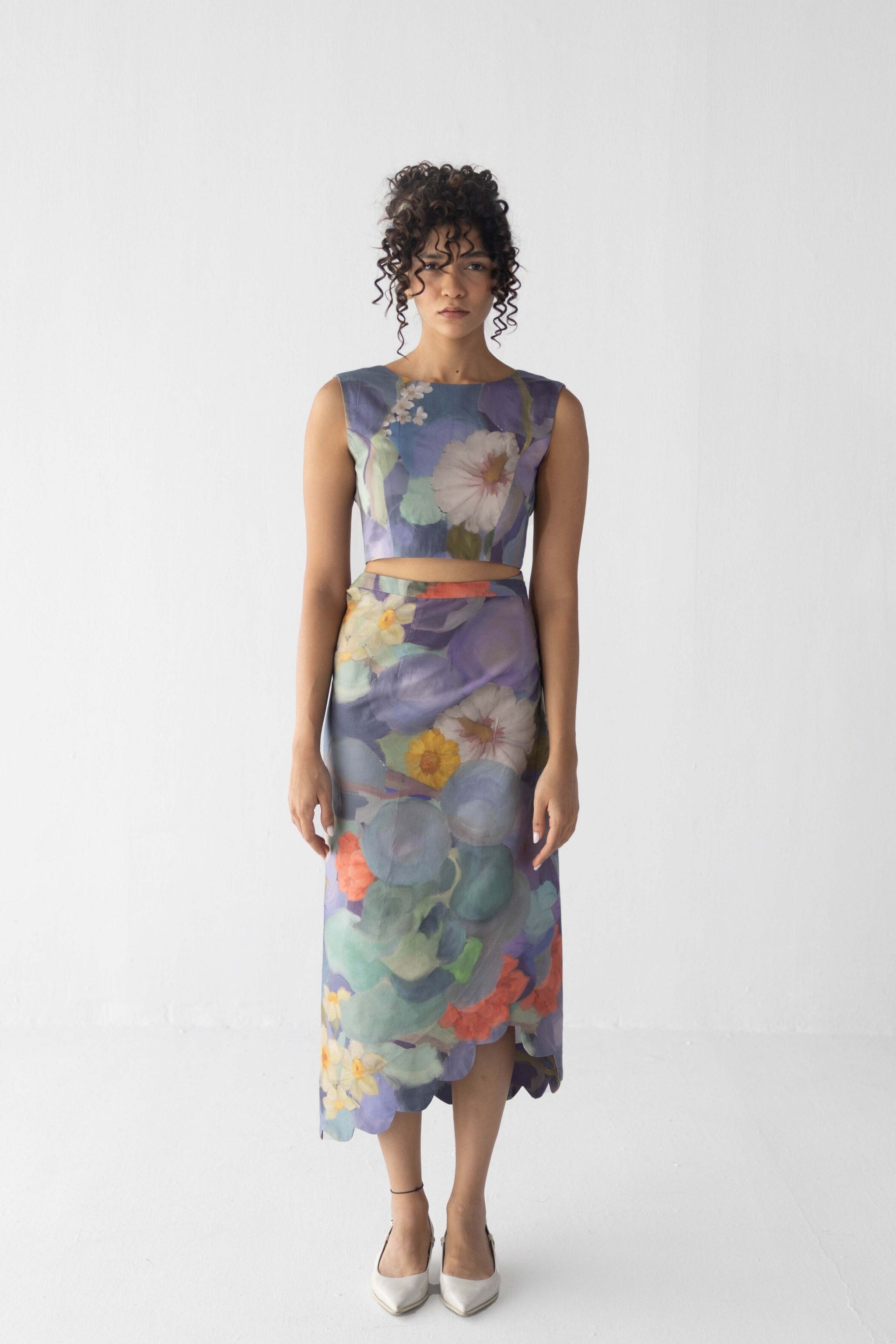 Blueberry Scallop Skirt & Top