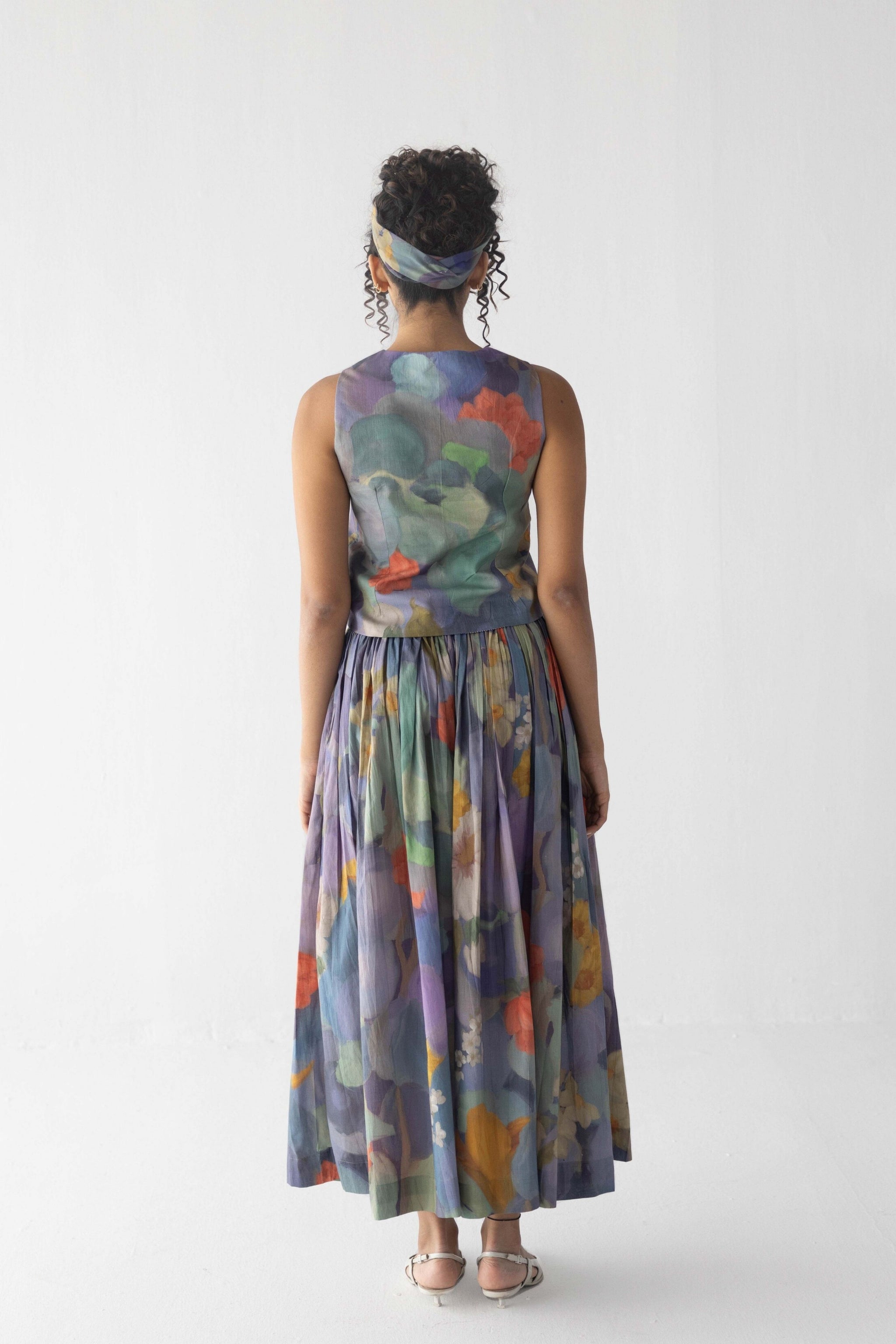 Blueberry Waistcoat & Skirt Set