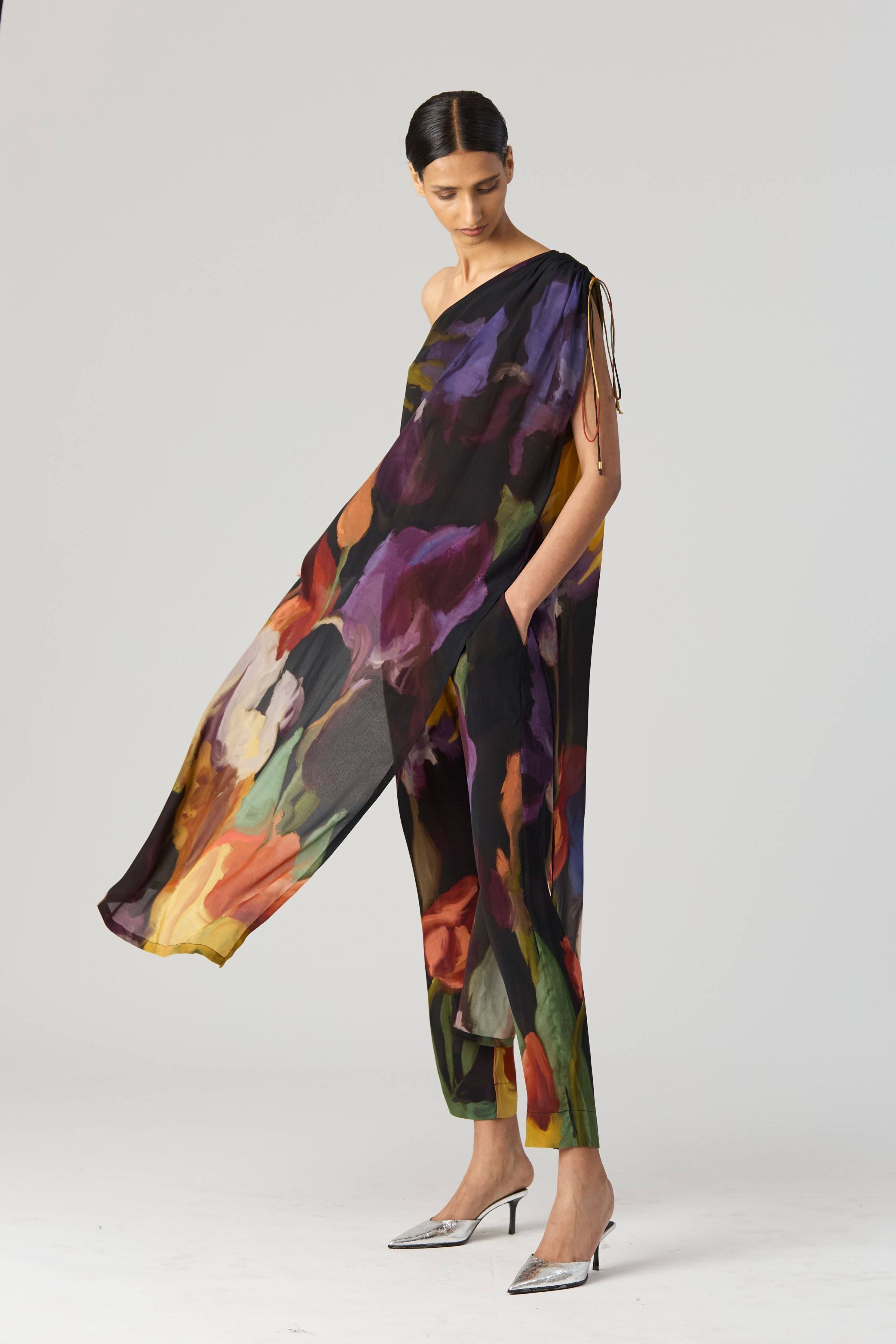 Ivy One Shoulder Kurta Set
