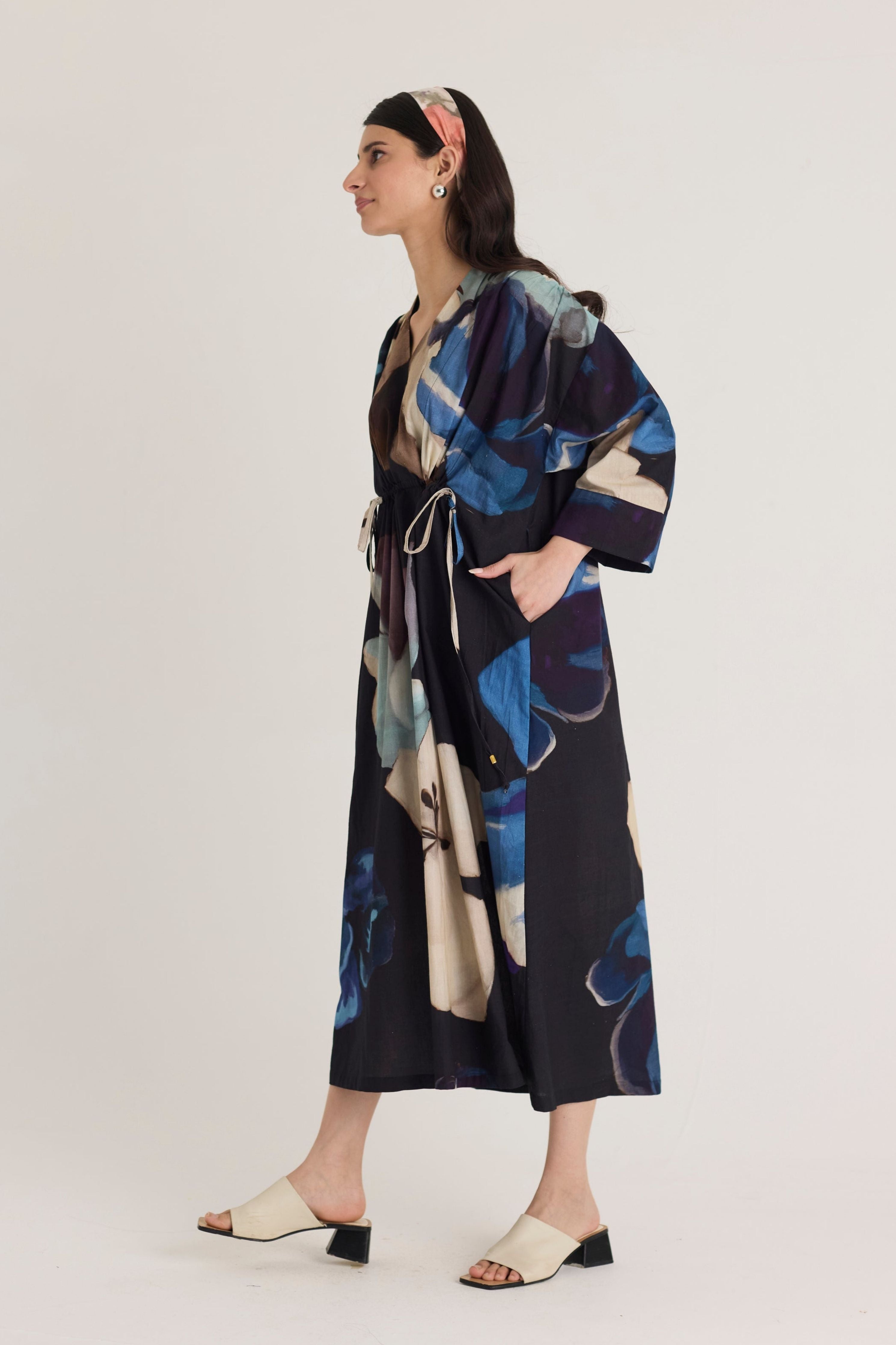Rocco Drawstring Kaftan Dress