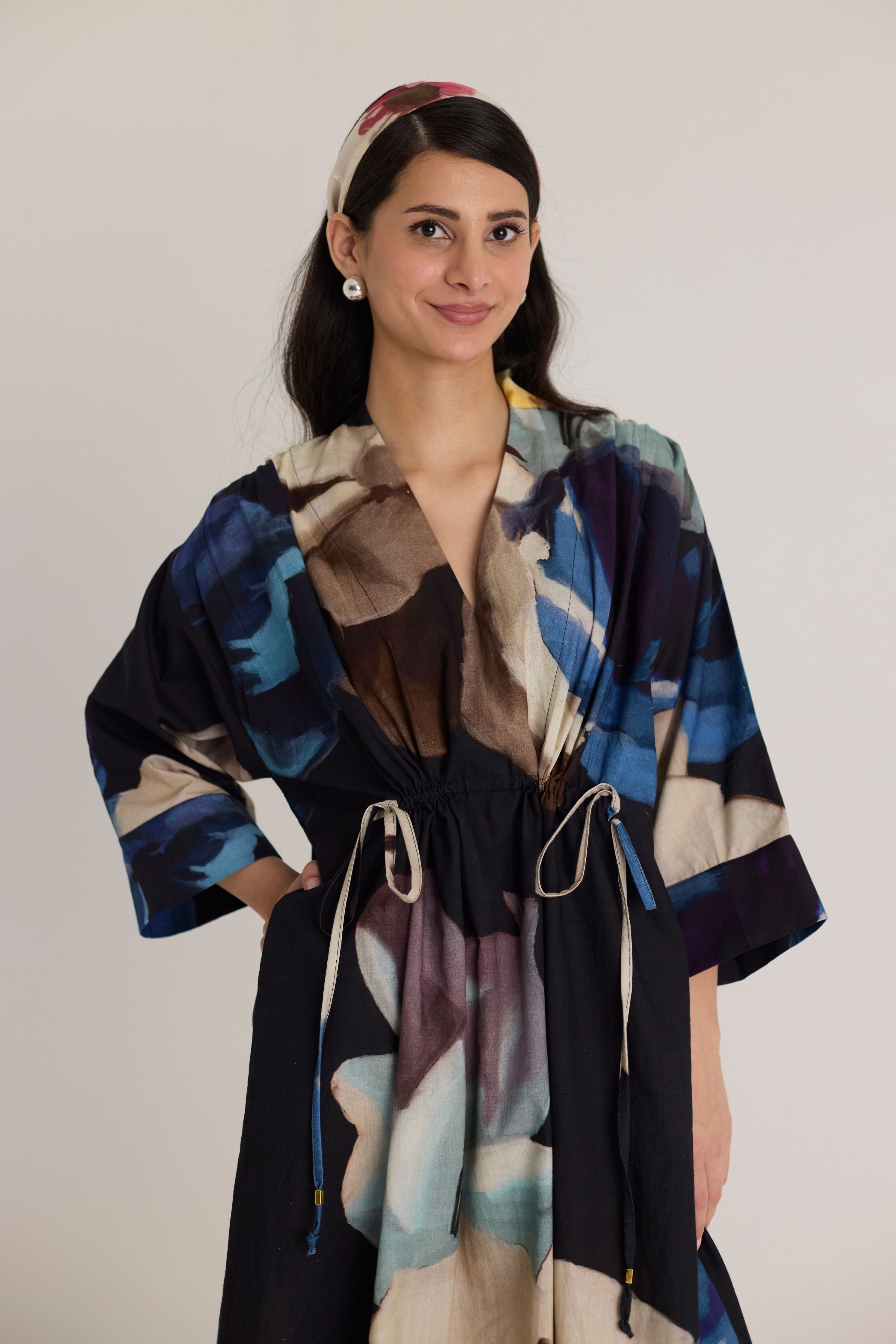 Rocco Drawstring Kaftan Dress